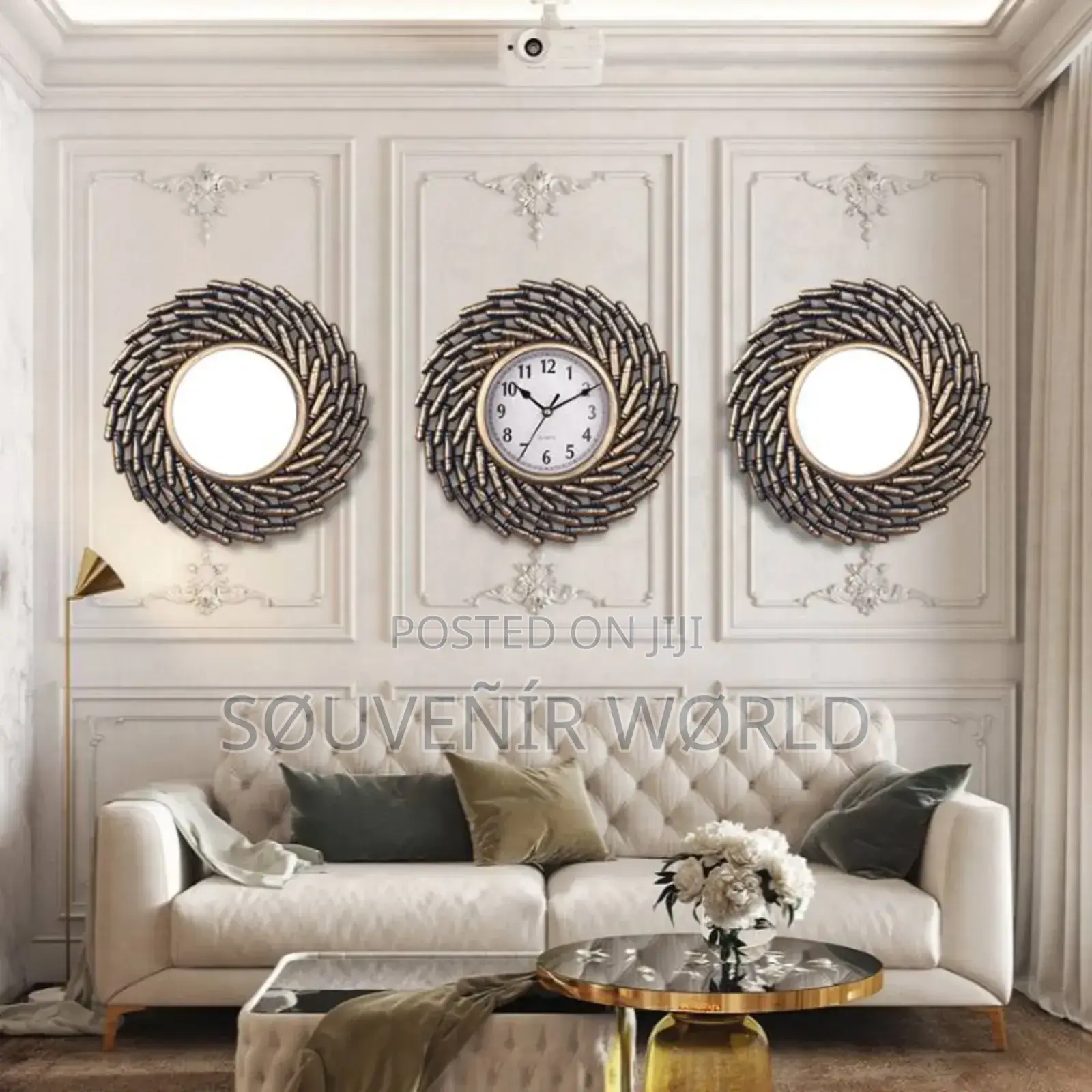 3 in 1 Wall Clock With Mirror