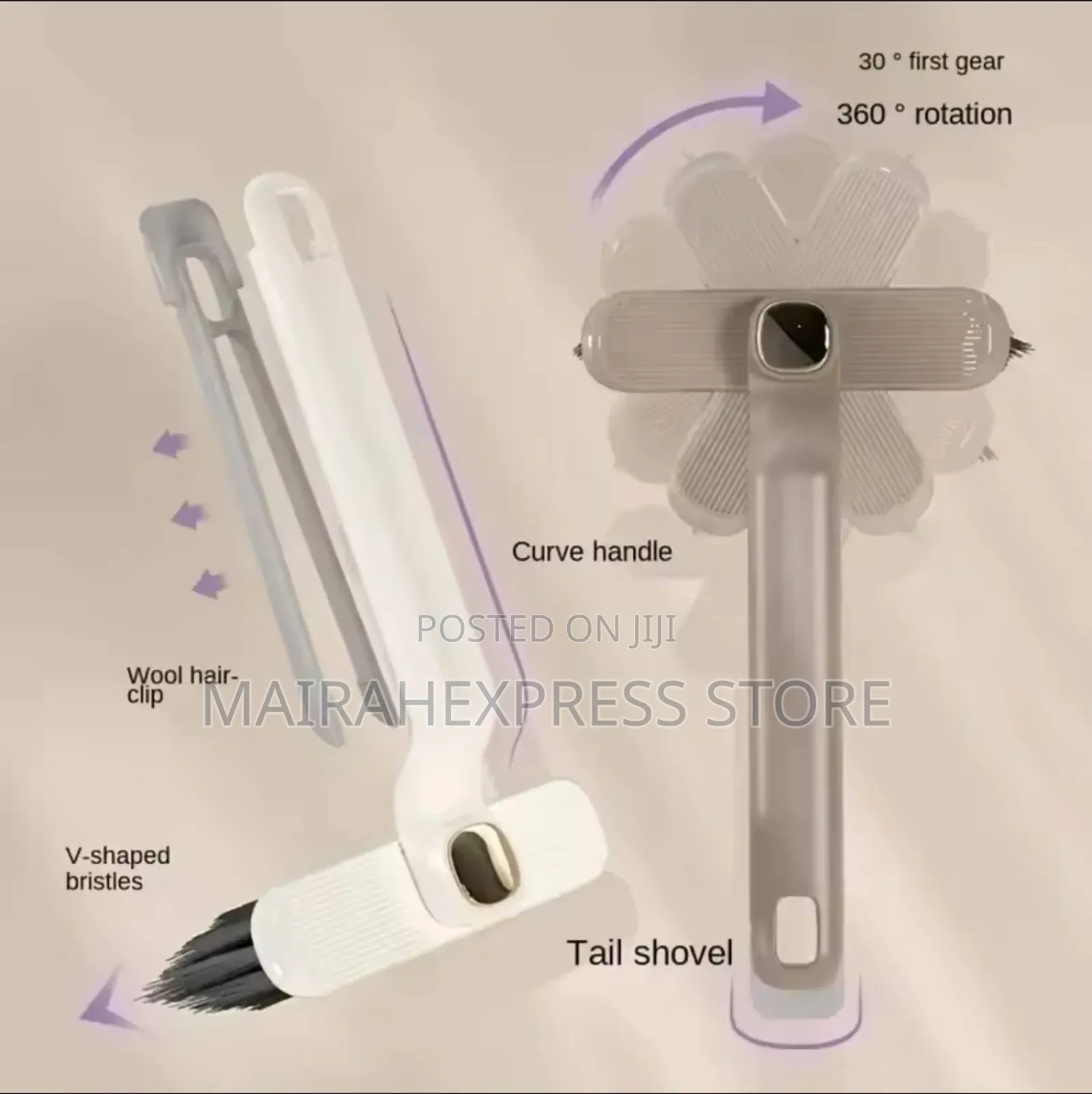 Multipurpose Bathroom Tile Floor Gap Rotating Cleaning Brush