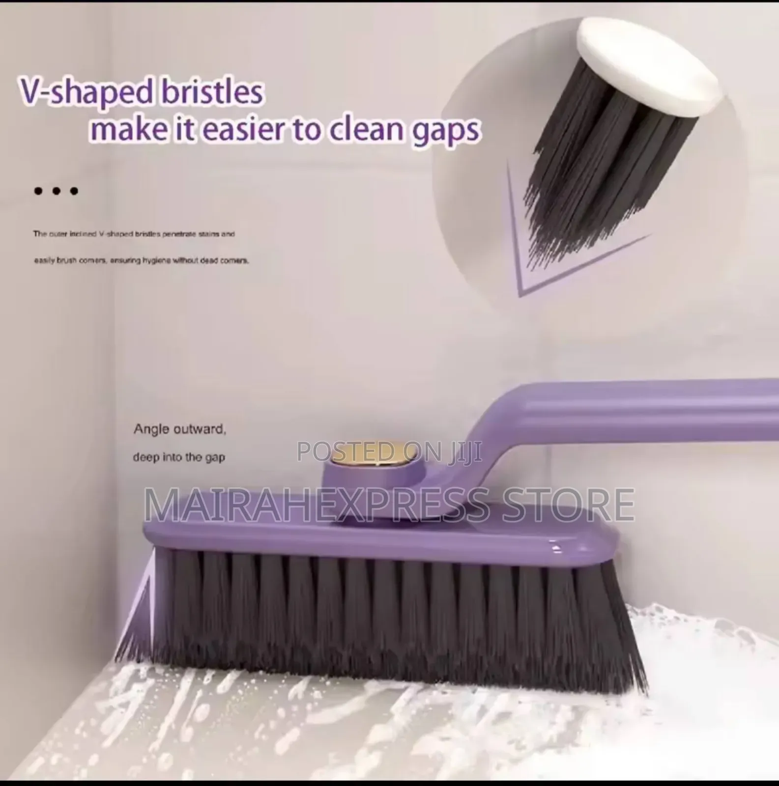Multipurpose Bathroom Tile Floor Gap Rotating Cleaning Brush