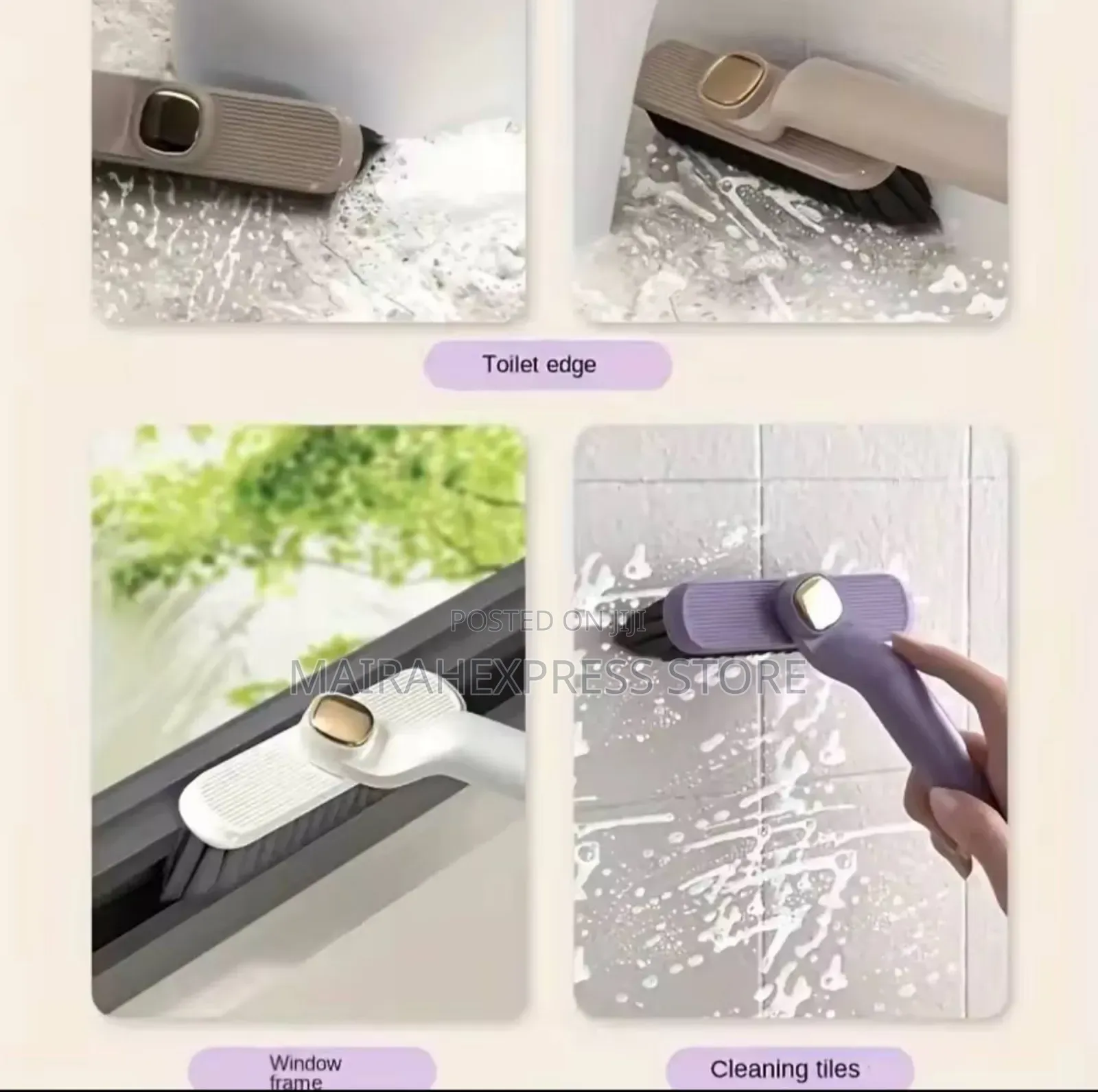 Multipurpose Bathroom Tile Floor Gap Rotating Cleaning Brush