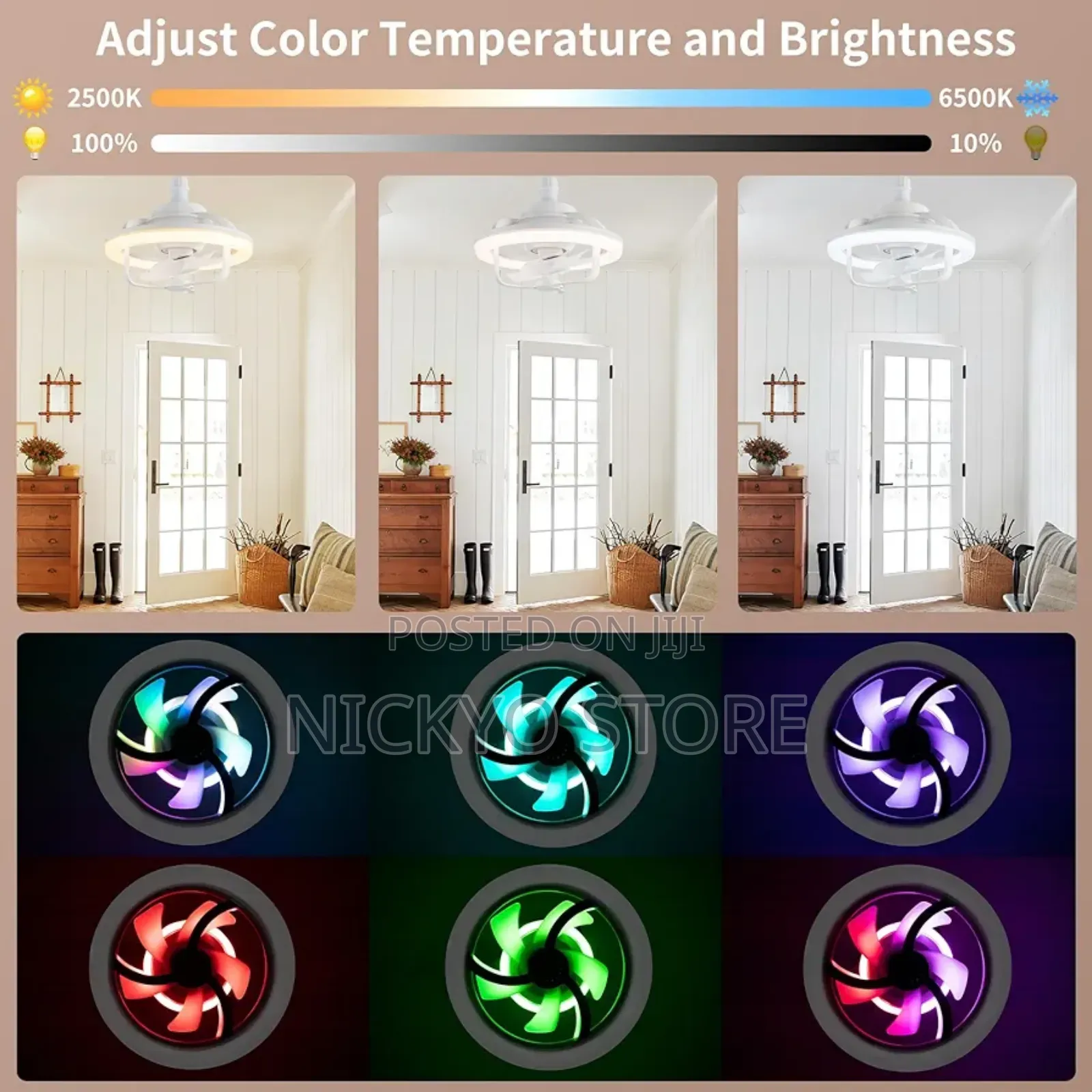 Rotatable Socket Fan Light Ceiling Fans With Light