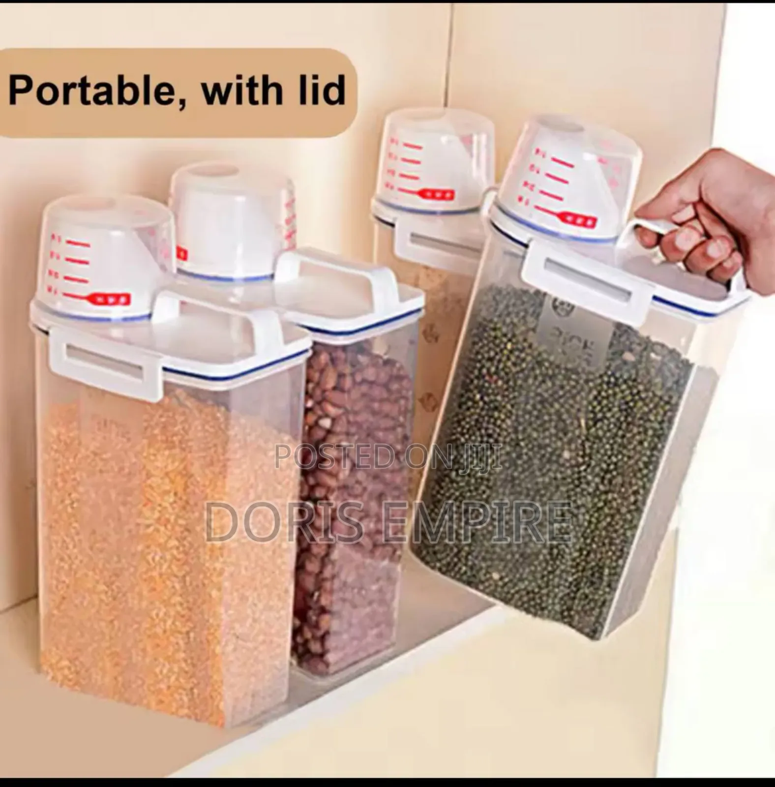 3L Convenient Grain Bin PP Rice Storage Box Universal.
