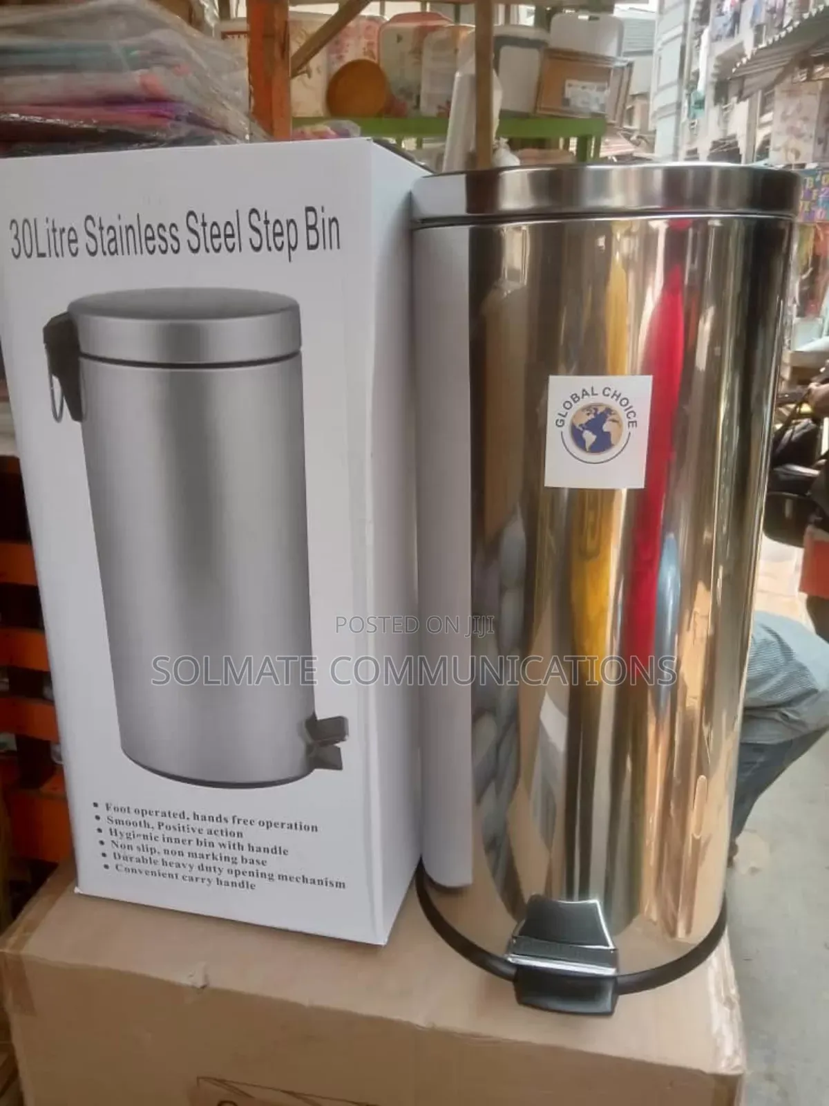 30 Litres Quality Stainless Steel Trash Bin