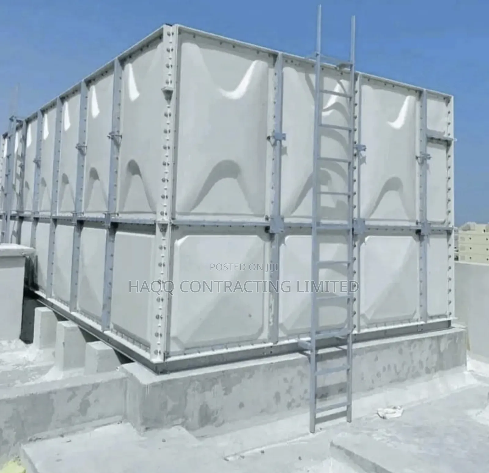 Fibreglass,FRP Water Tank Fabrication With Plinth Formation