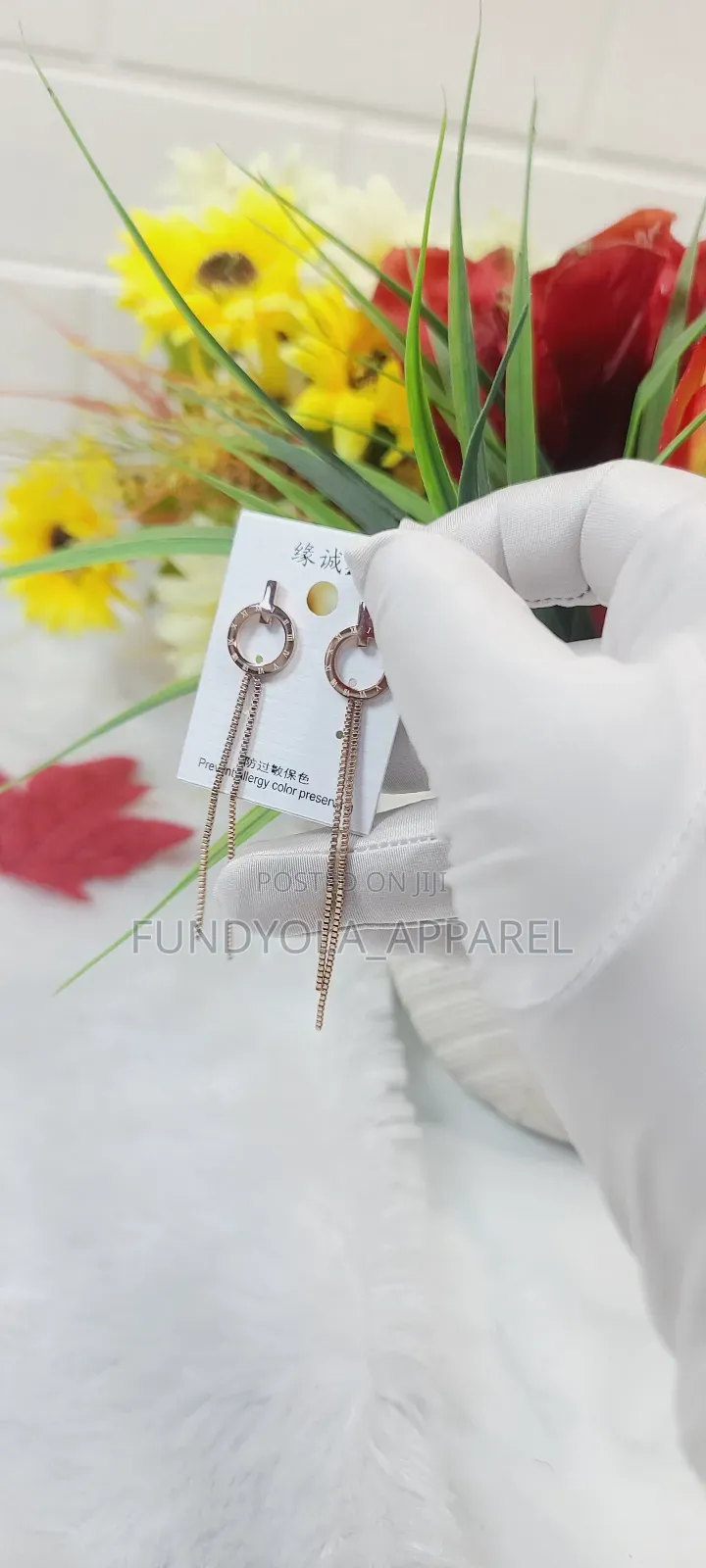 Tassle Drop Roman Numerals Earrings