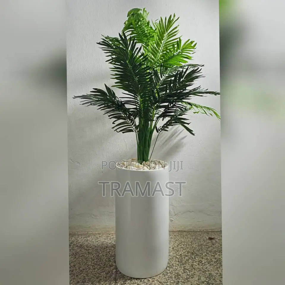 Artificial Palm Plants With Fiberglass Pot | 180cm Height