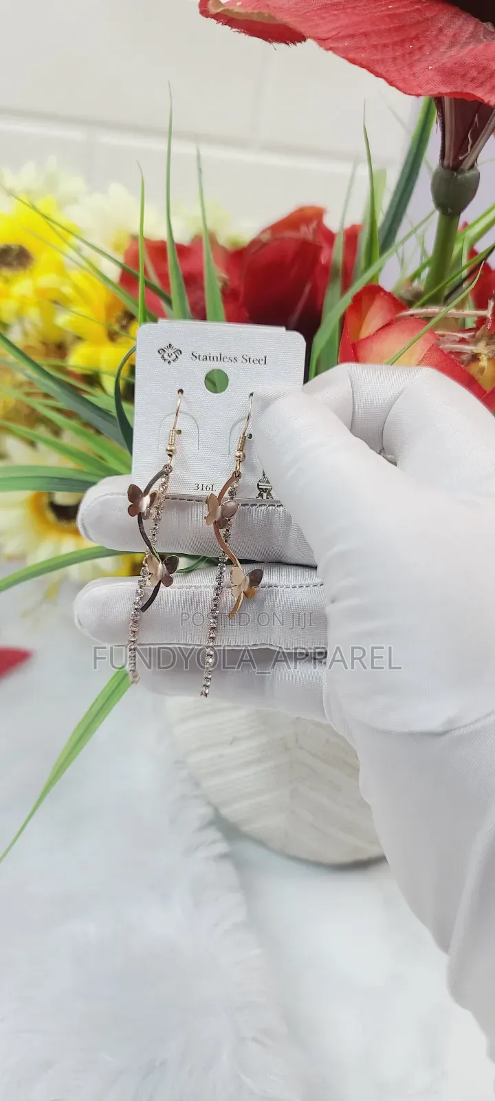 Tassle Style Butterfly Earrings