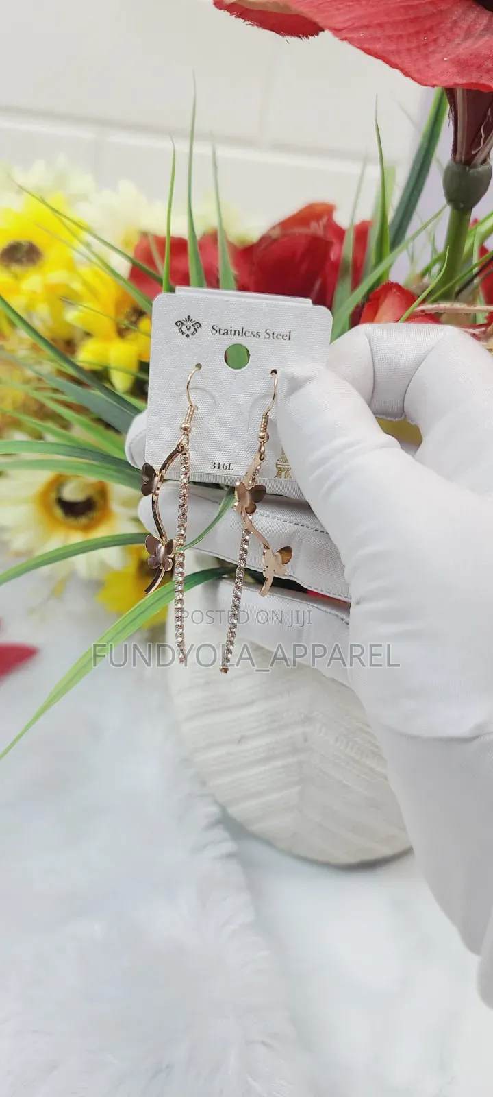 Tassle Style Butterfly Earrings