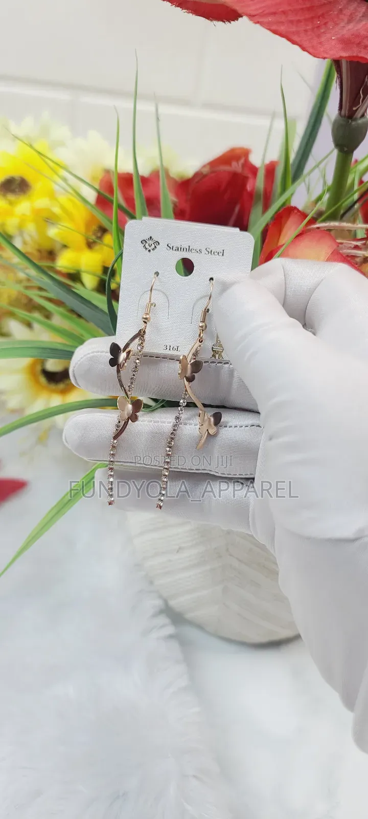 Tassle Style Butterfly Earrings