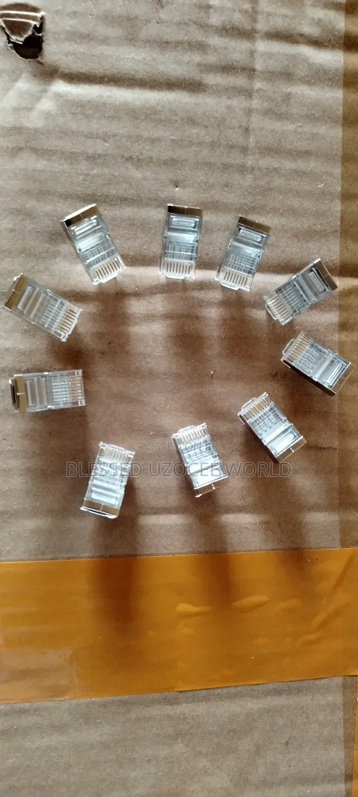 10 Pieces RJ45 Cat 6 Metal Shielded Crimping Connectors Plug