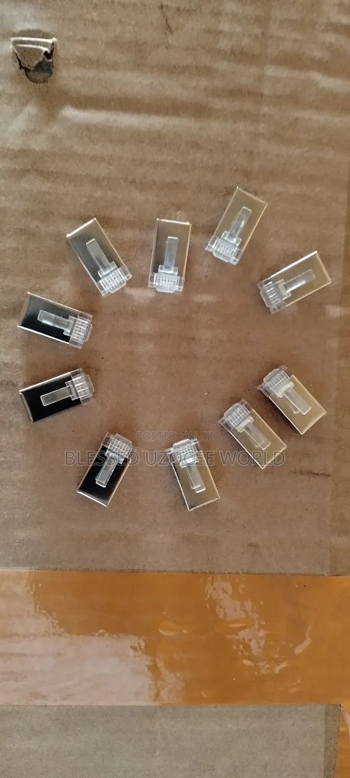 10 Pieces RJ45 Cat 6 Metal Shielded Crimping Connectors Plug