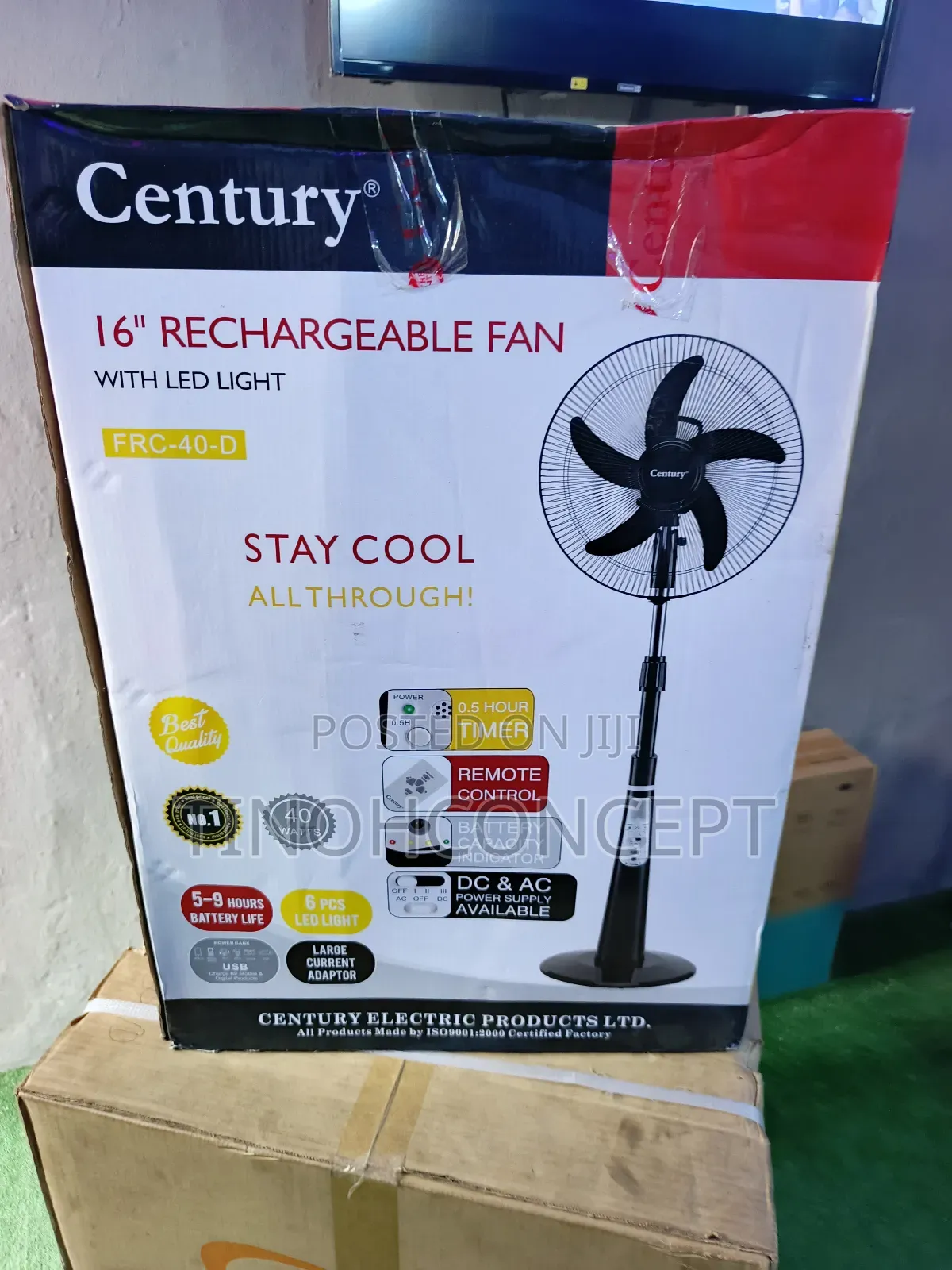 Century Rechargeable Fan 16 Inches