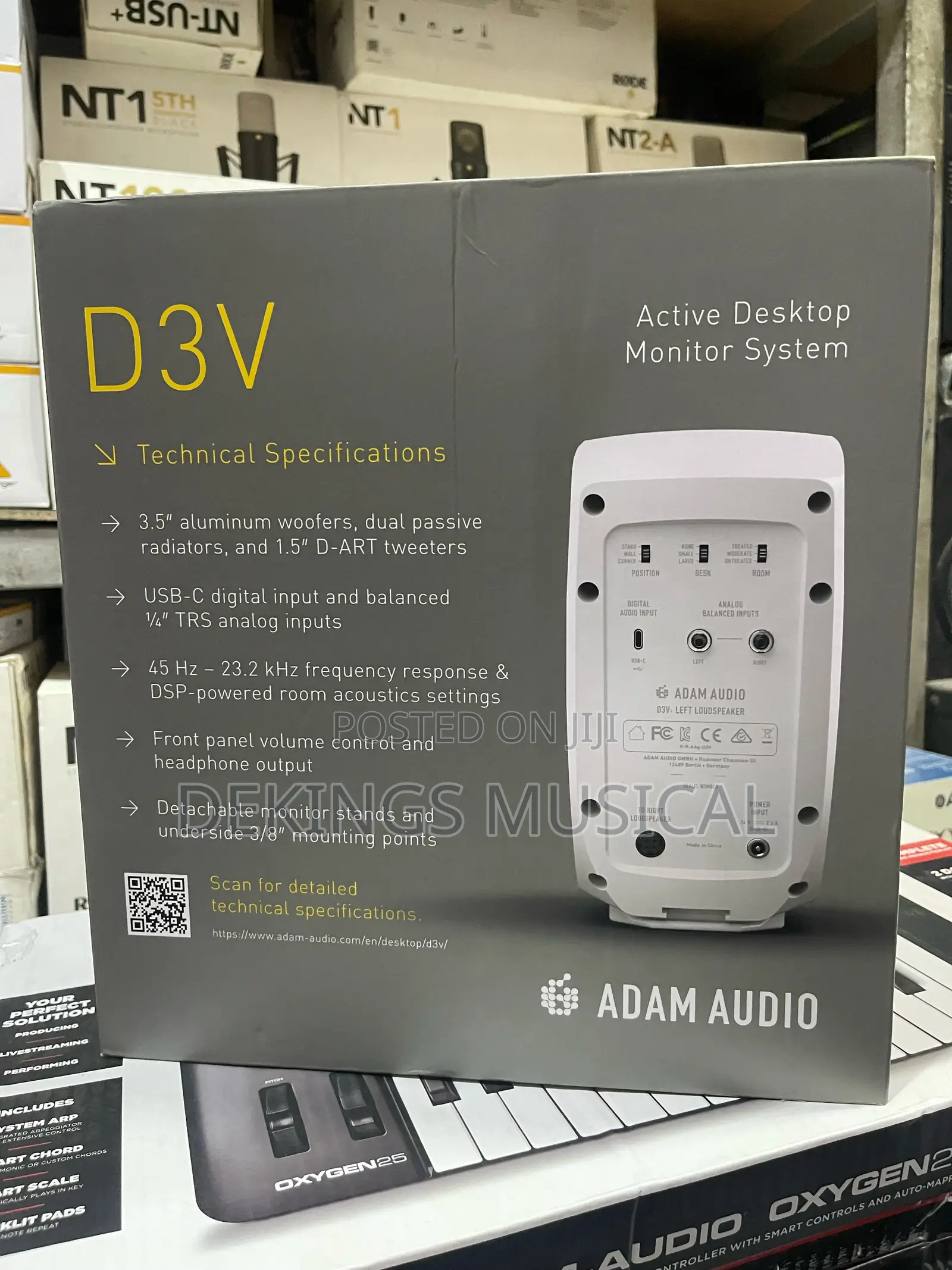ADAM Audio D3V Active Monitorusb-C