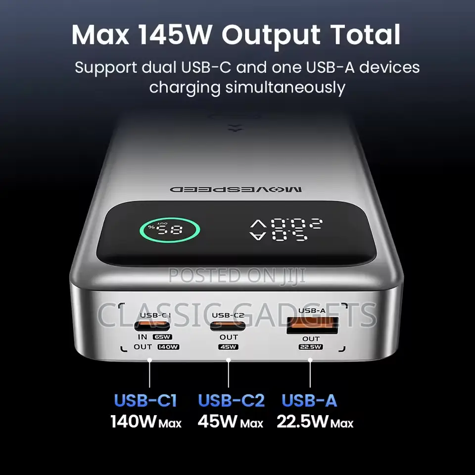 MOVESPEED M25pro 140W 25000mah Laptop / Phones Power Bank