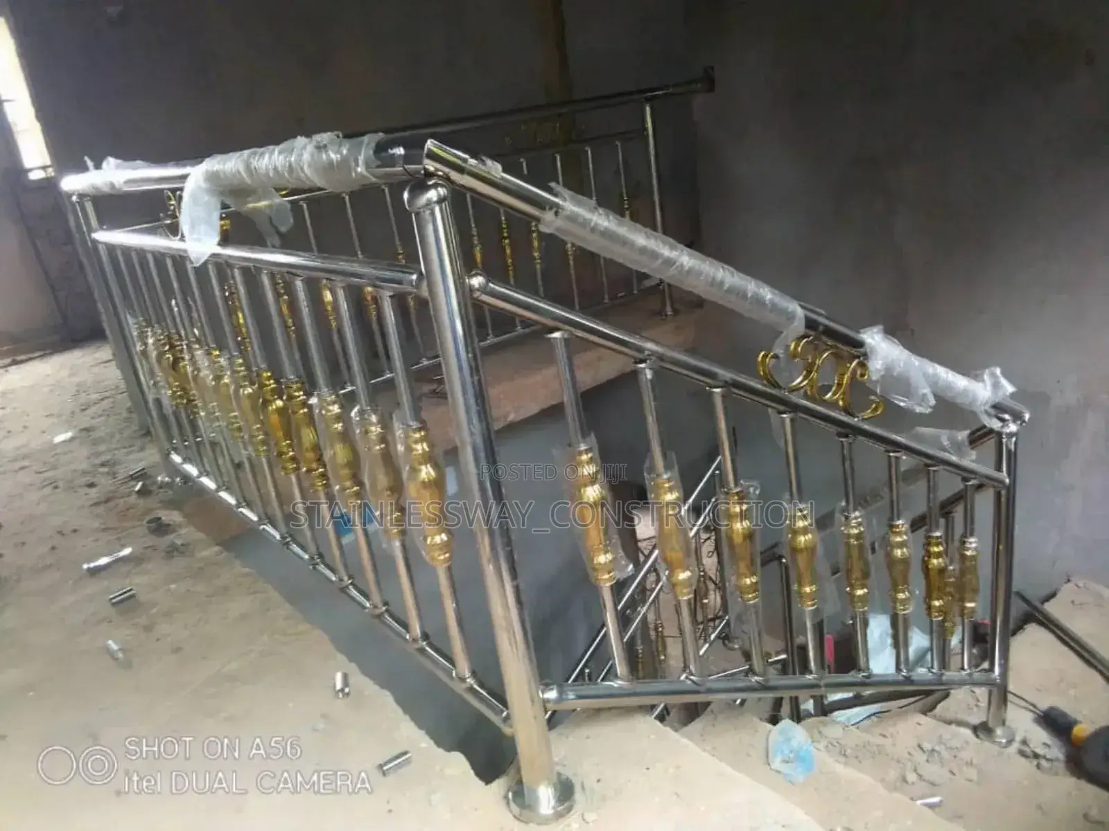 Gold Stainless Staircase Handrails