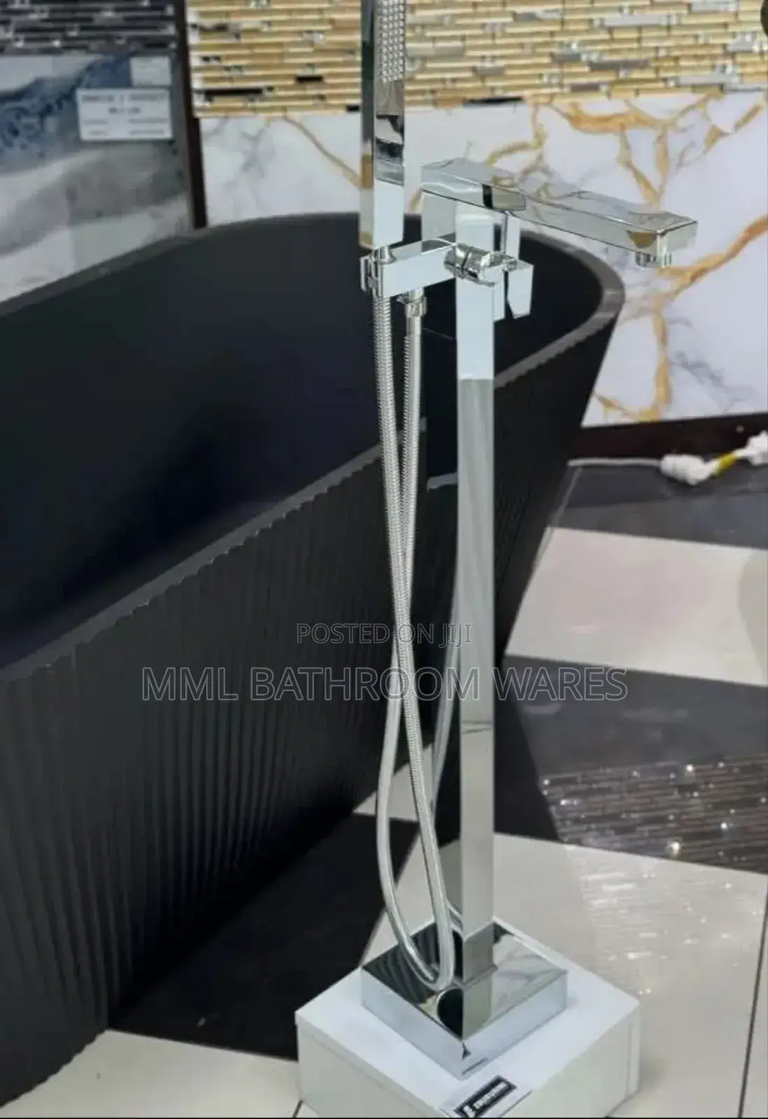 Floor Mounted Standing Bathtub Faucet Tub Filler Mixer Tap
