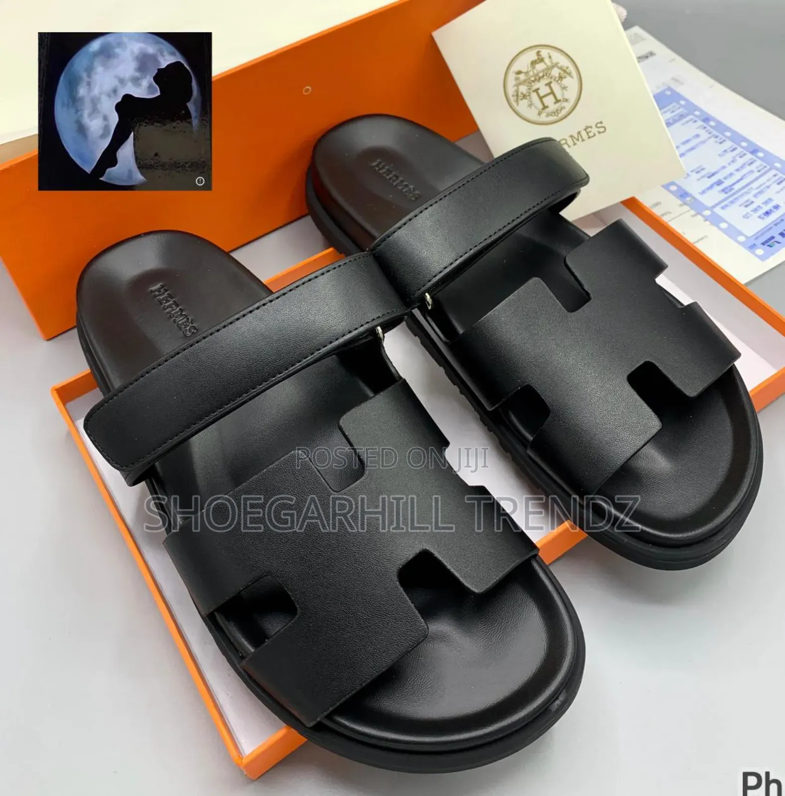 Quality Hermes Palm Slippers for Men