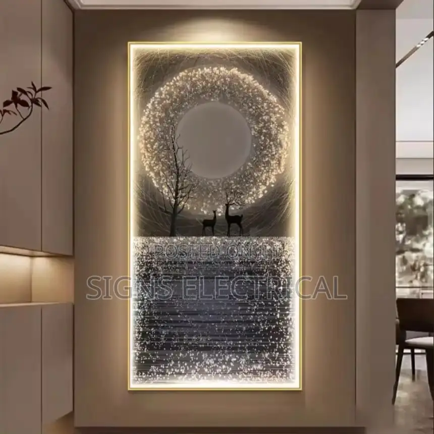 Luxury Wall Paiting Lamp Starry Sky Elk Entrance Decoration
