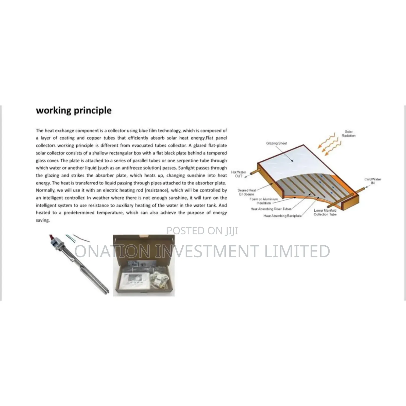 200l Aemem Pressurised Solar Water Heater Flat-Plate