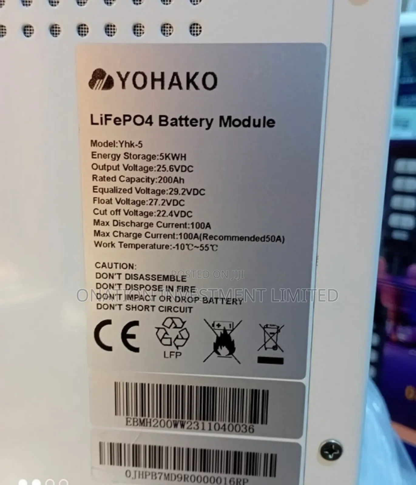 5kwh 24v Yohako Solar Lithium Battery