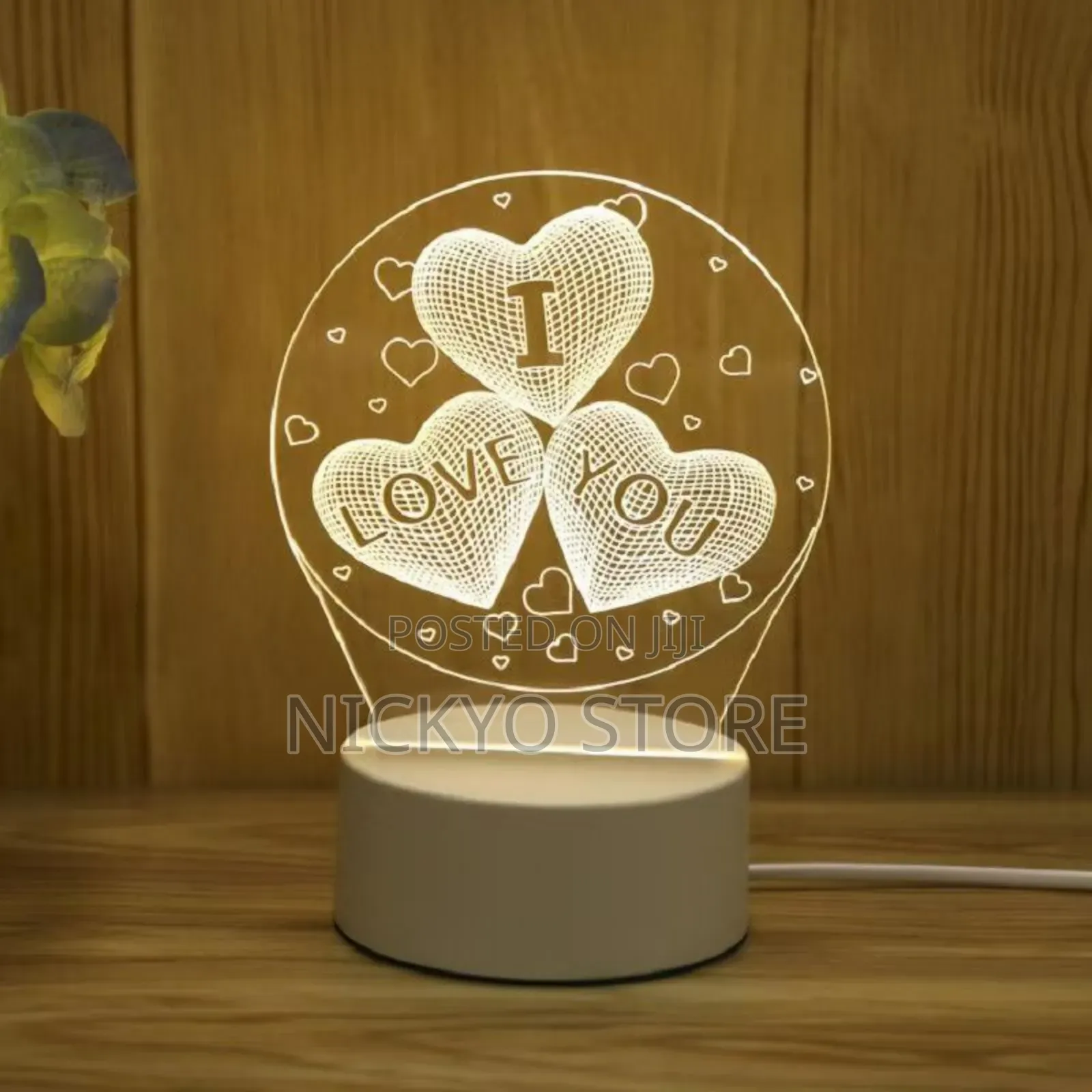 3D “I Love You” LED Visualization Lamp