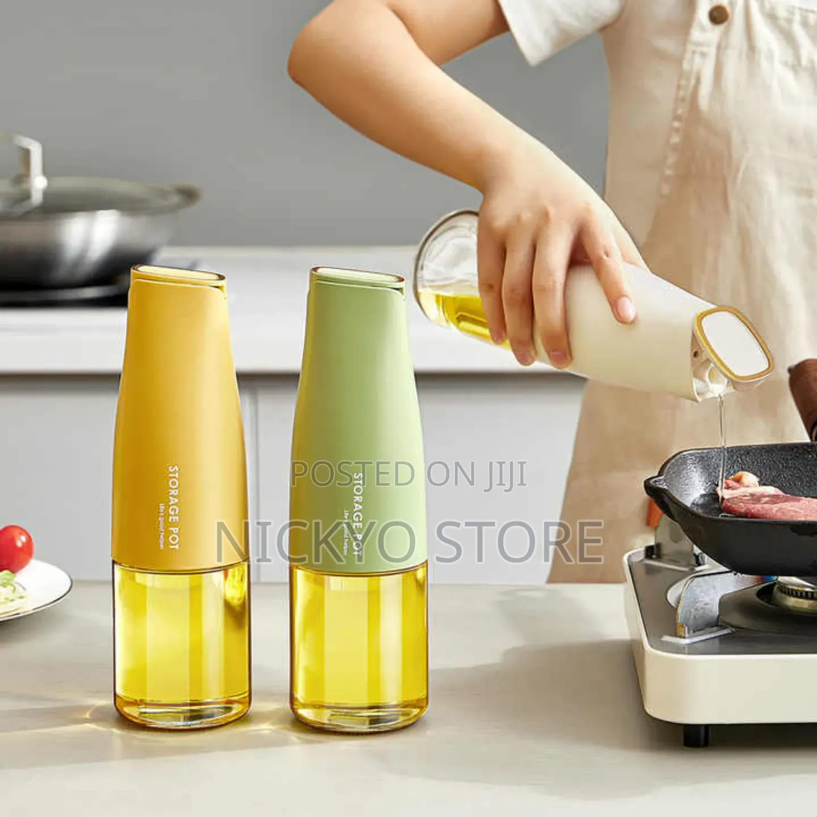500ml Oil Bottle Tank Automatic Cap