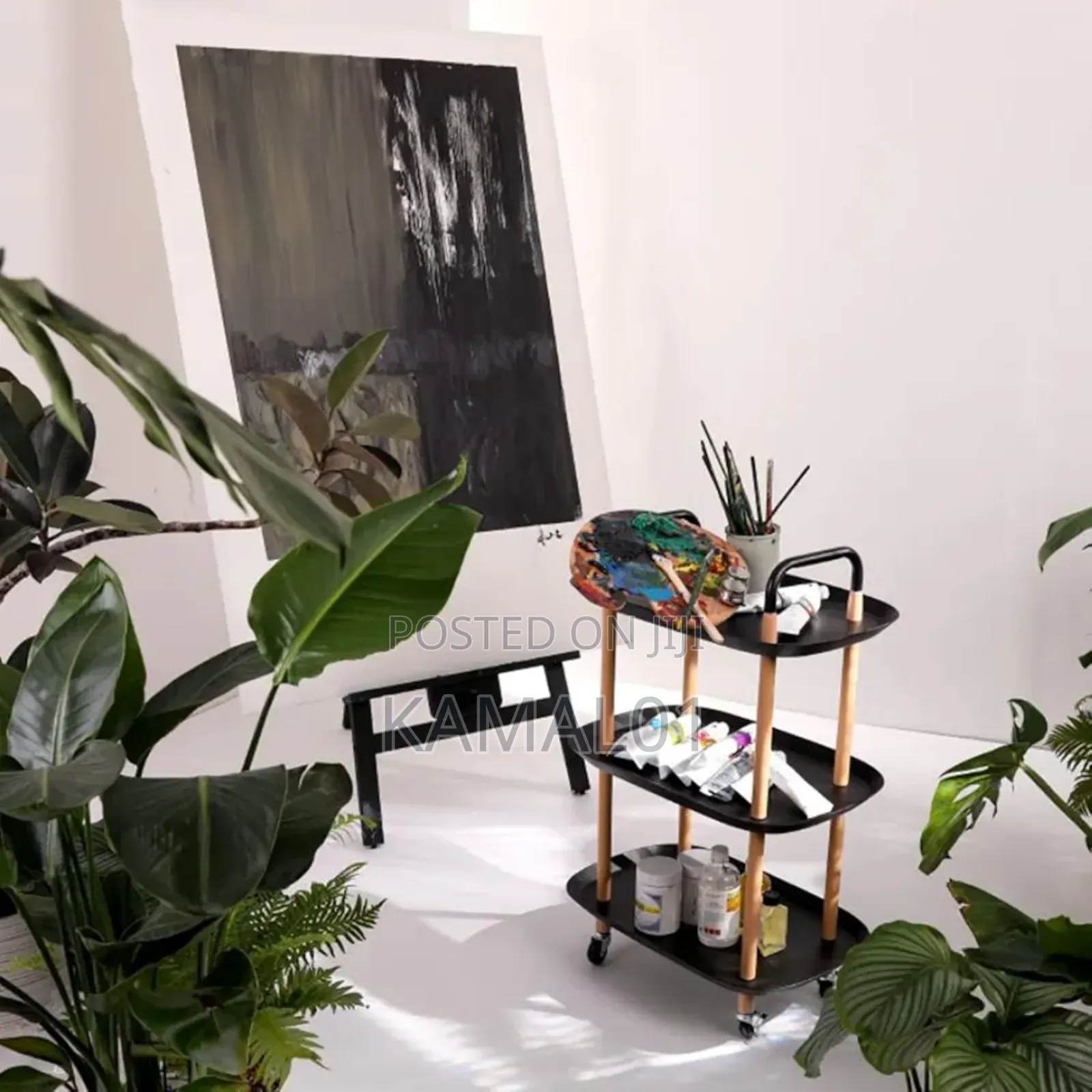 Side Table Multifunctional Storage Shelf With Wheels