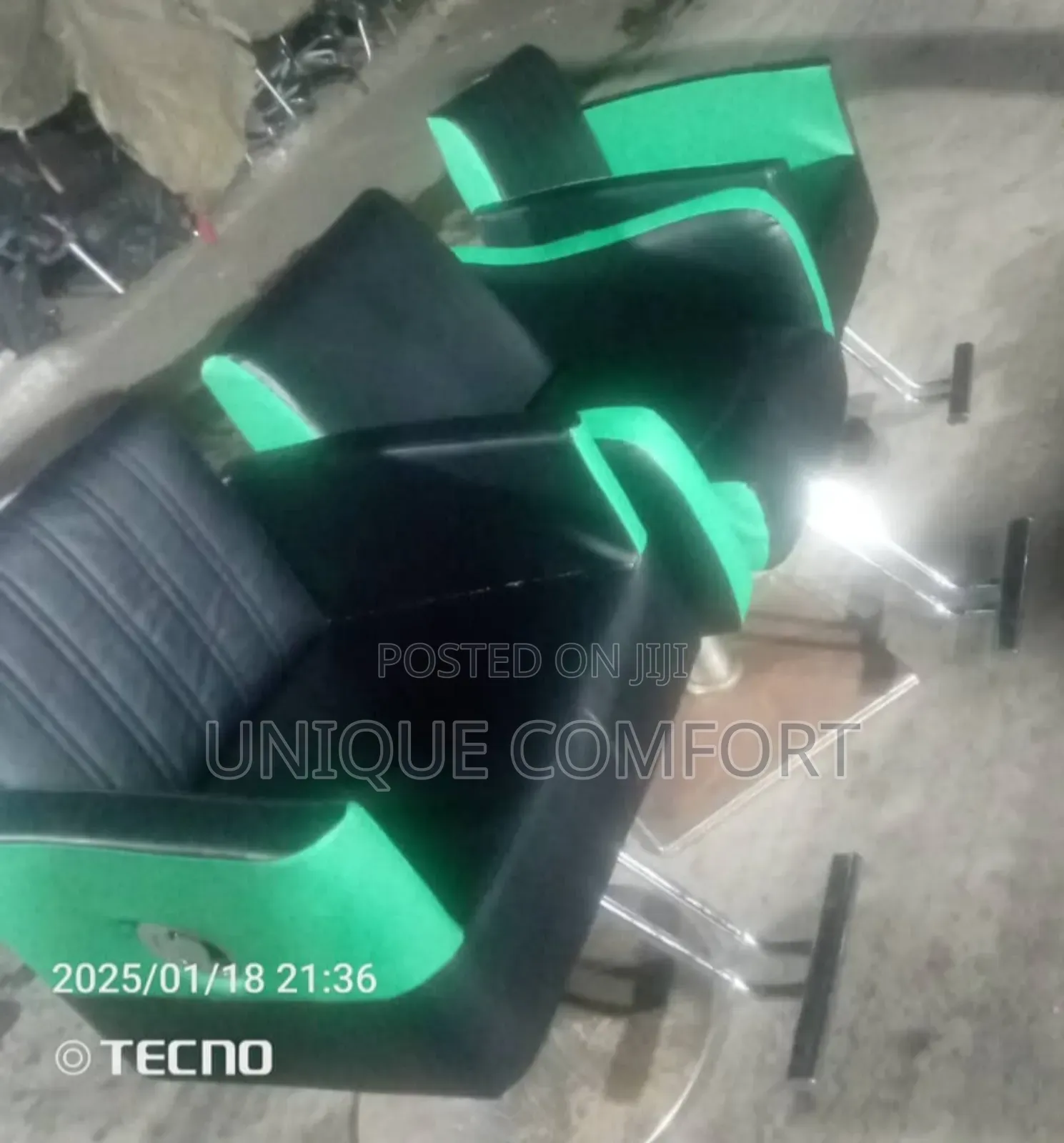 Imported Salon Rolling Recliner Barber Chair