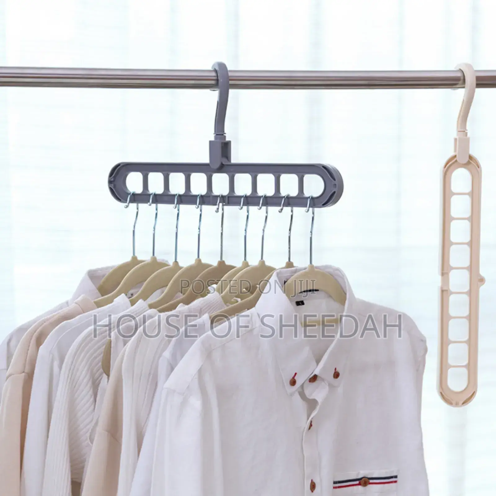 5pcs Space-Saving Nine-Hole Clothes Hanger