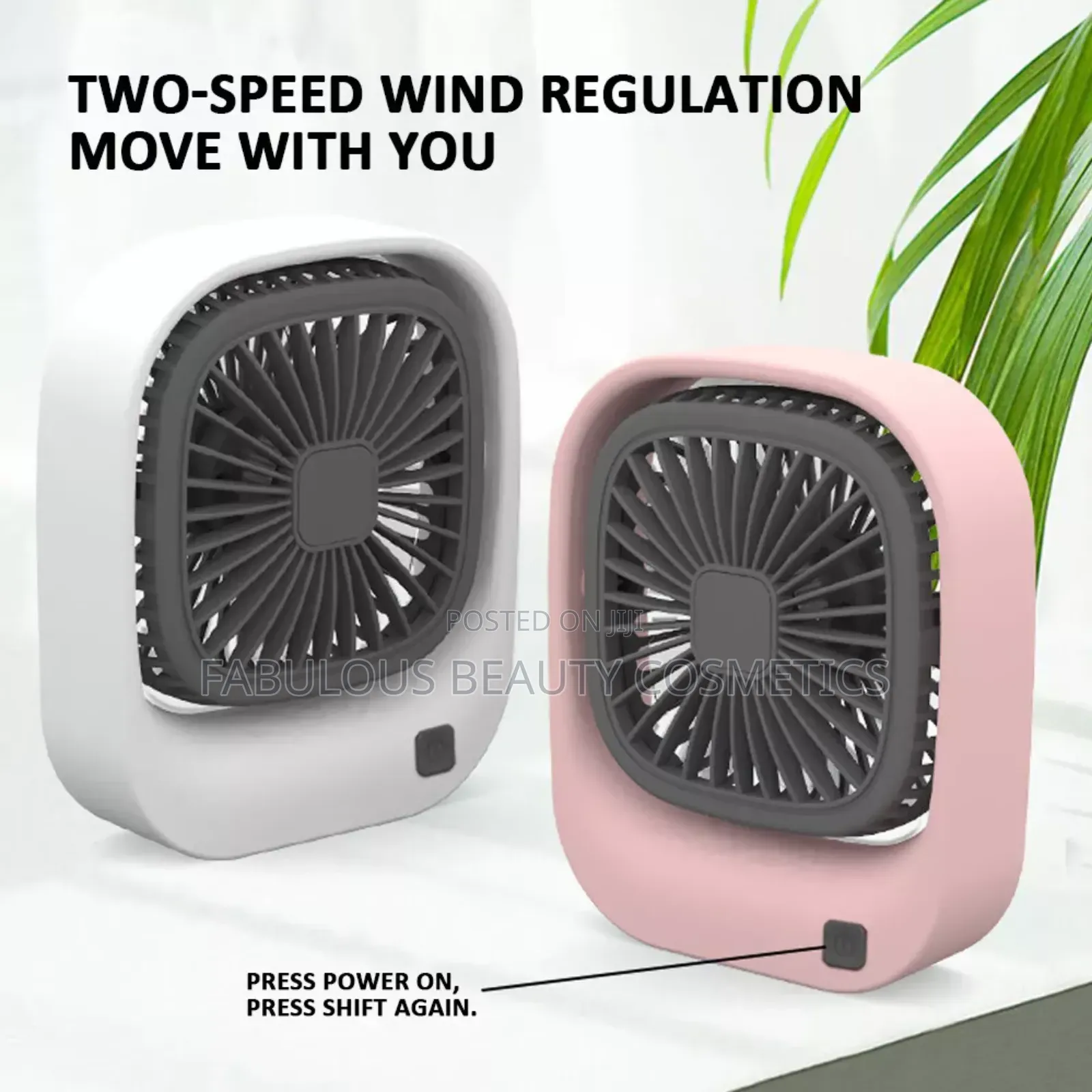 Square Usb Rechargeable Personal Fan for Desk Adjustable Fan