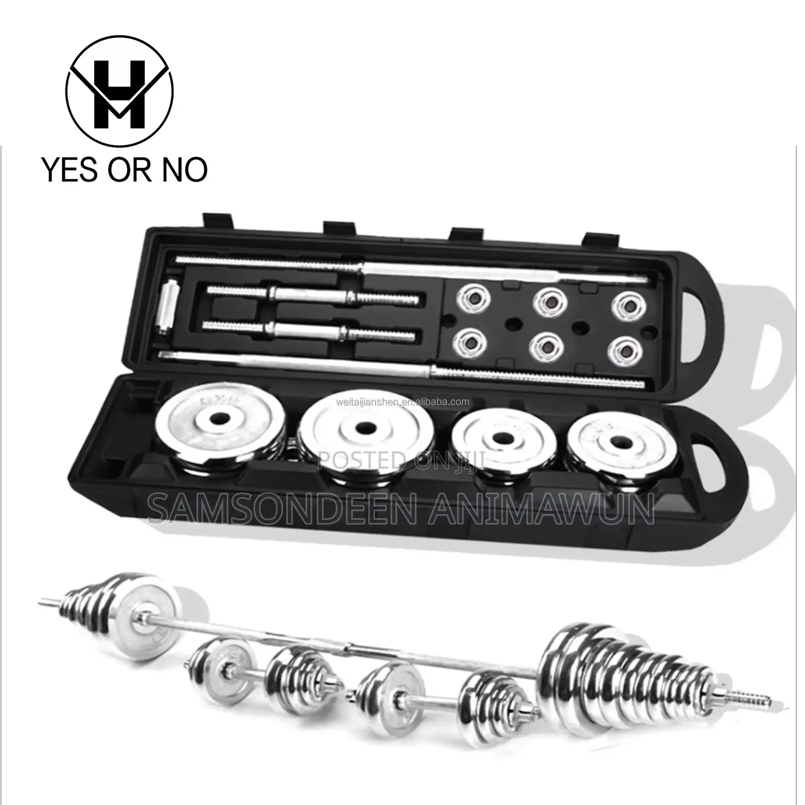 Adjustable 50kg Dumbell Set