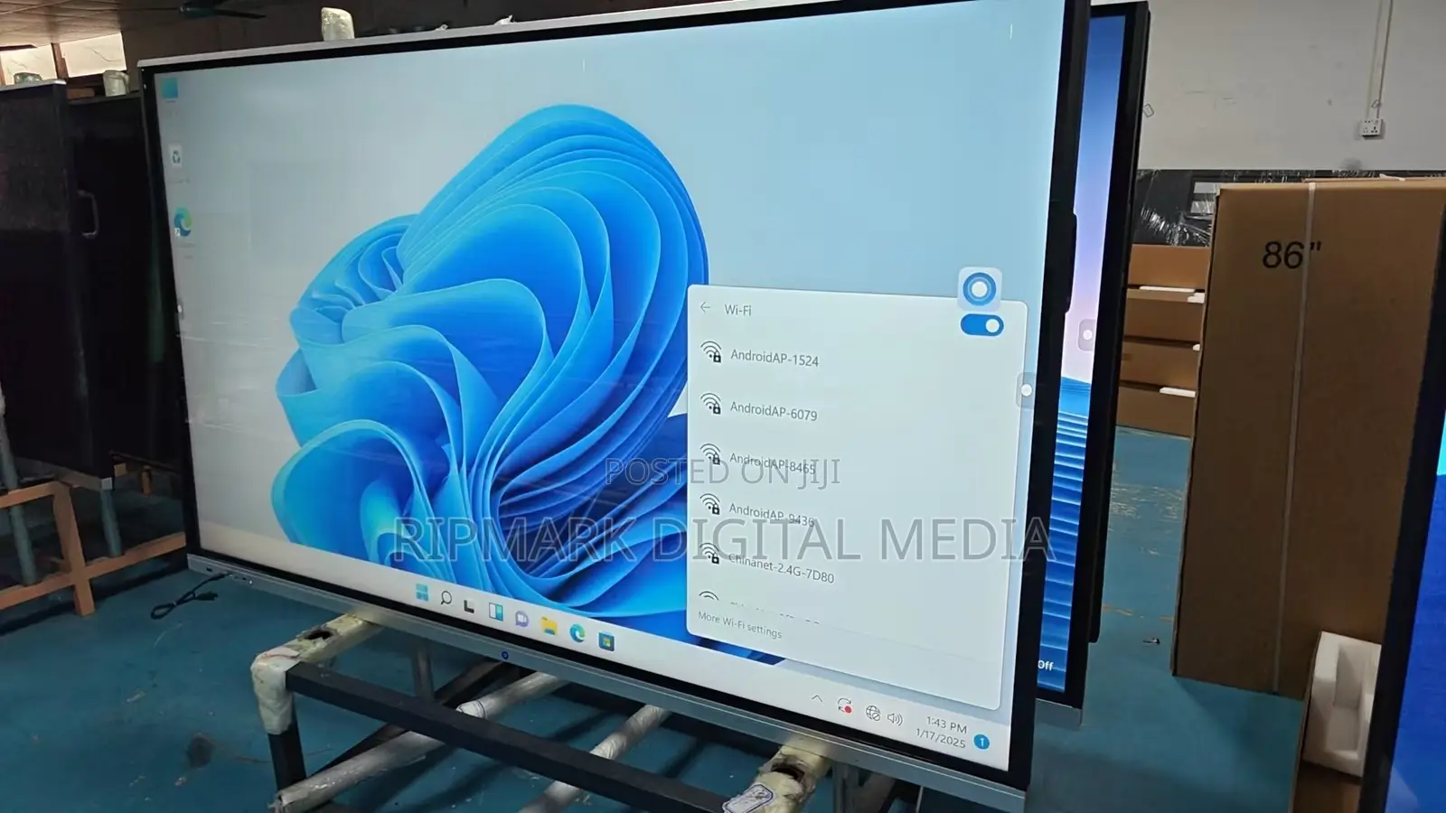 86 Inches Interactive Whiteboard Screen With Double Os