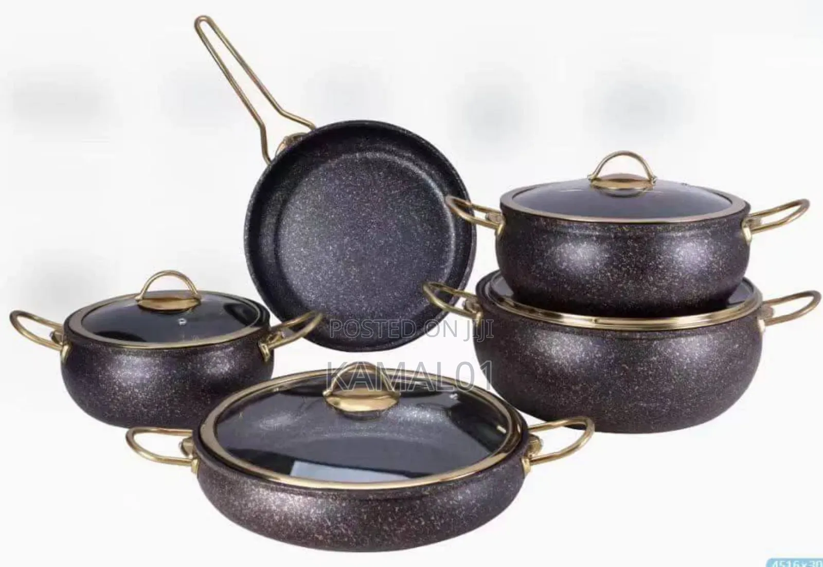 Press Aluminium Cookware Sets Granite Coating High Quality