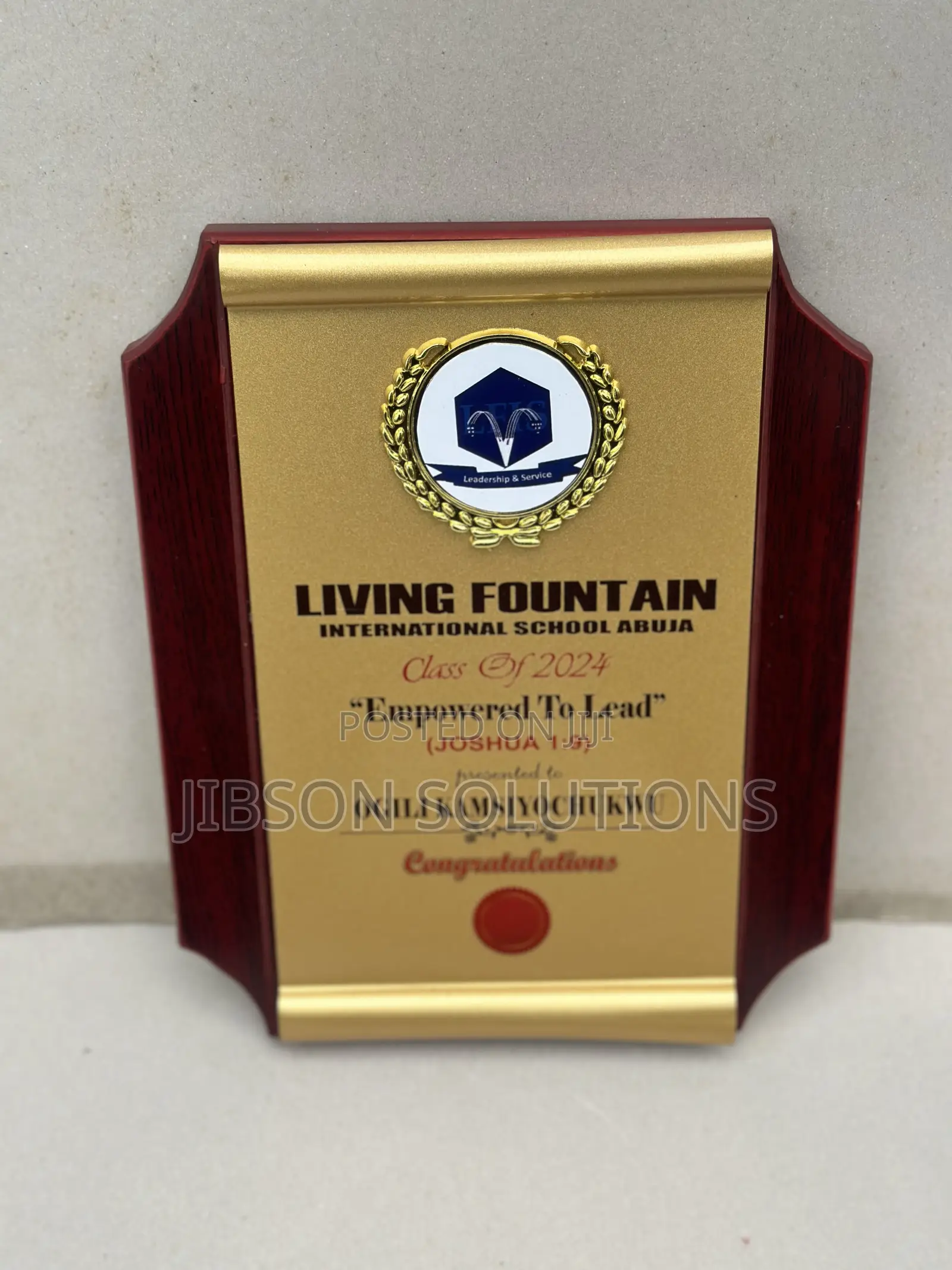 Branded Customized Wooden Plaque Award