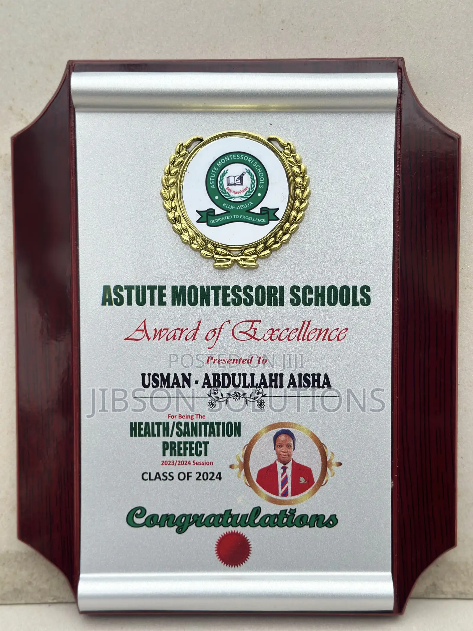 Branded Customized Wooden Plaque Award
