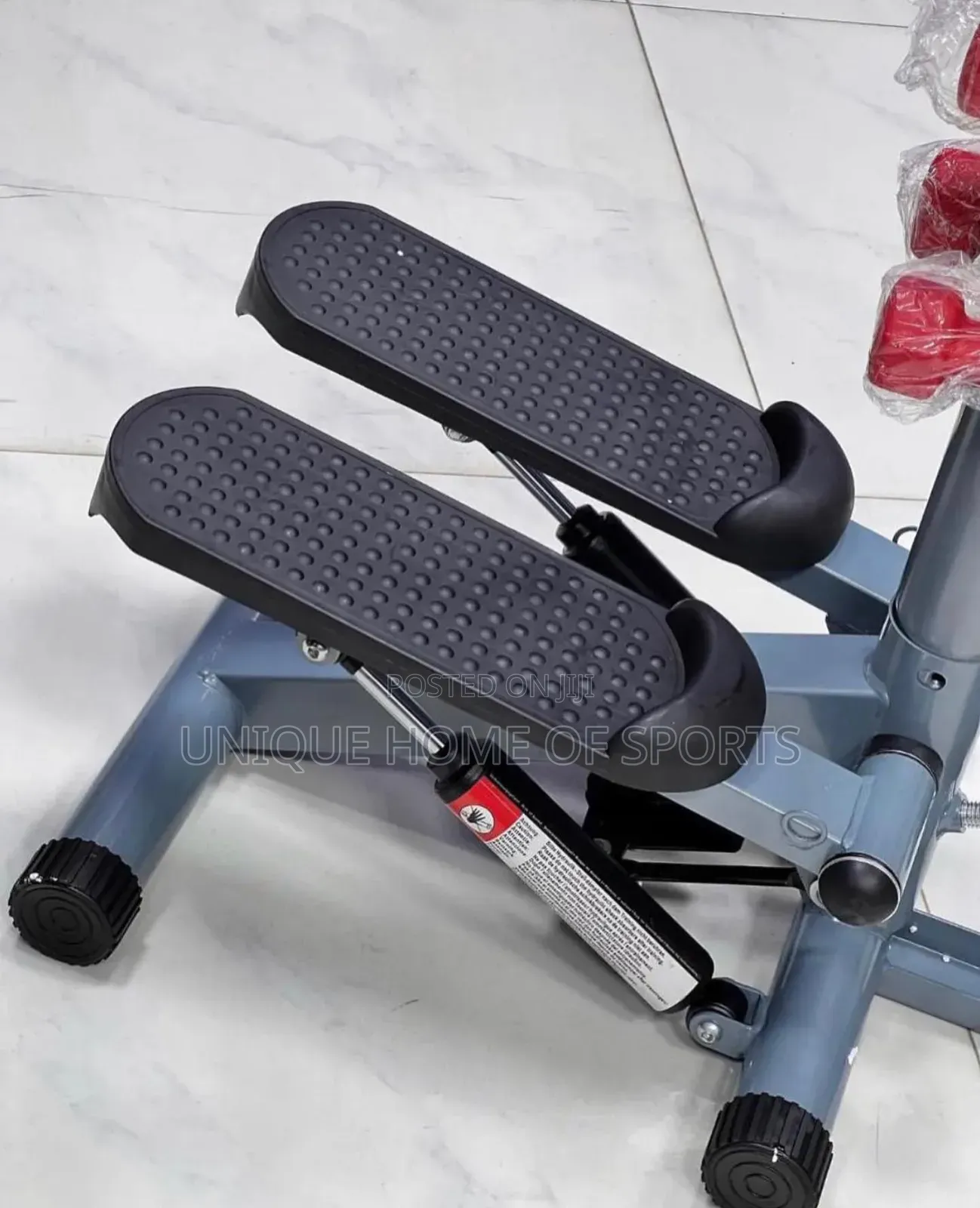 Standing Stepper With Dumbells And Twister