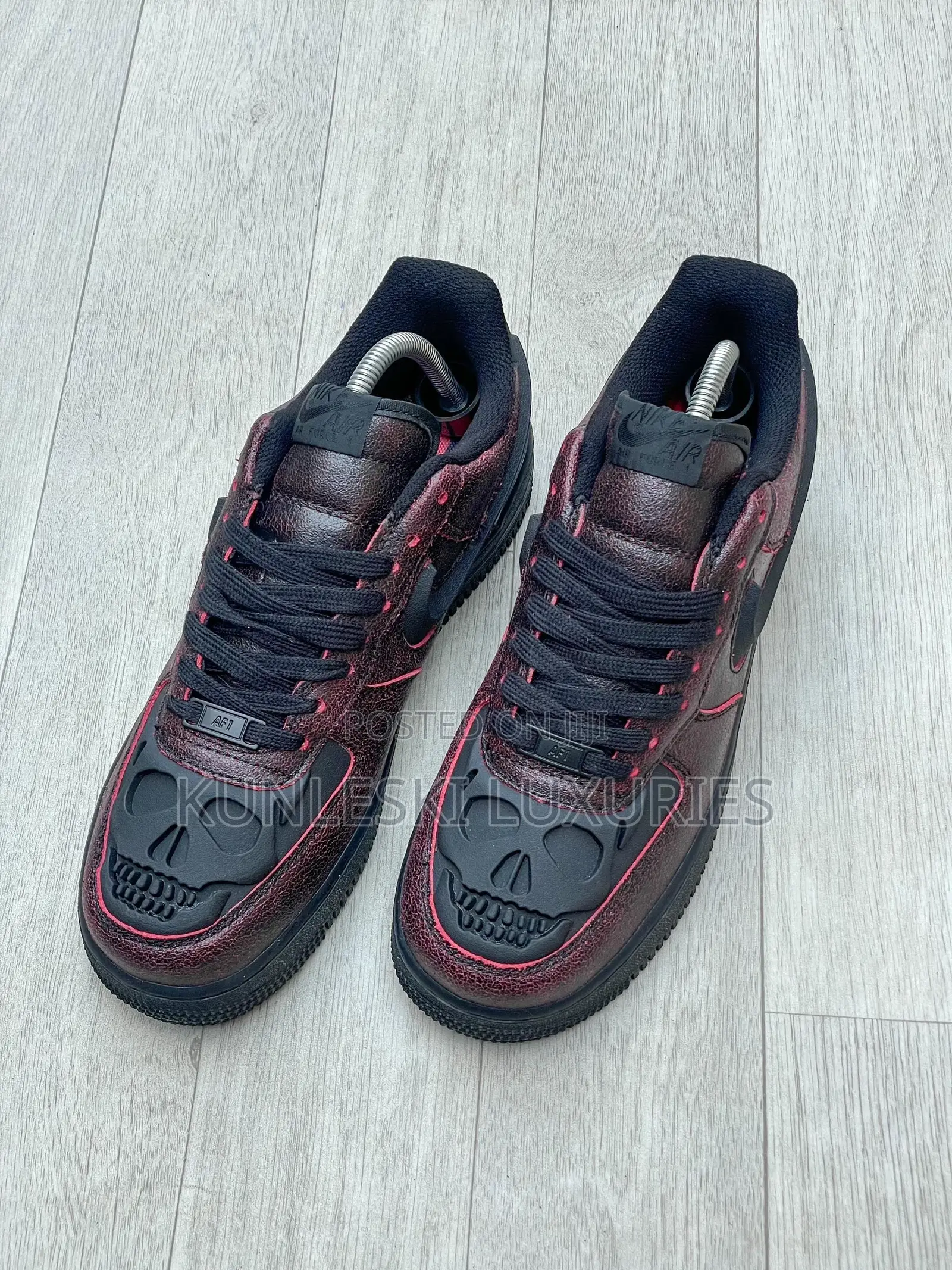 Original Nike Air Force 1 Low Halloween Skull Sneakers
