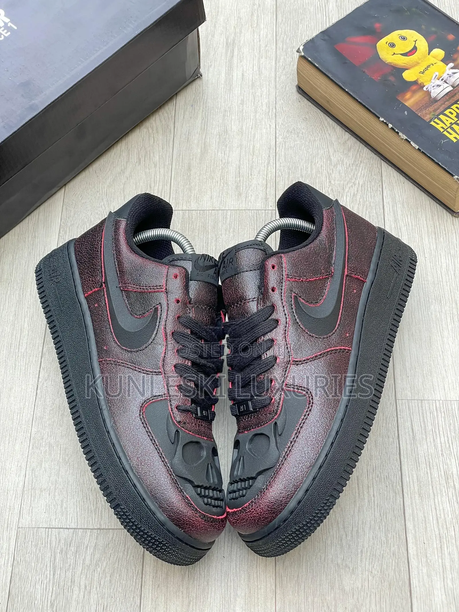 Original Nike Air Force 1 Low Halloween Skull Sneakers