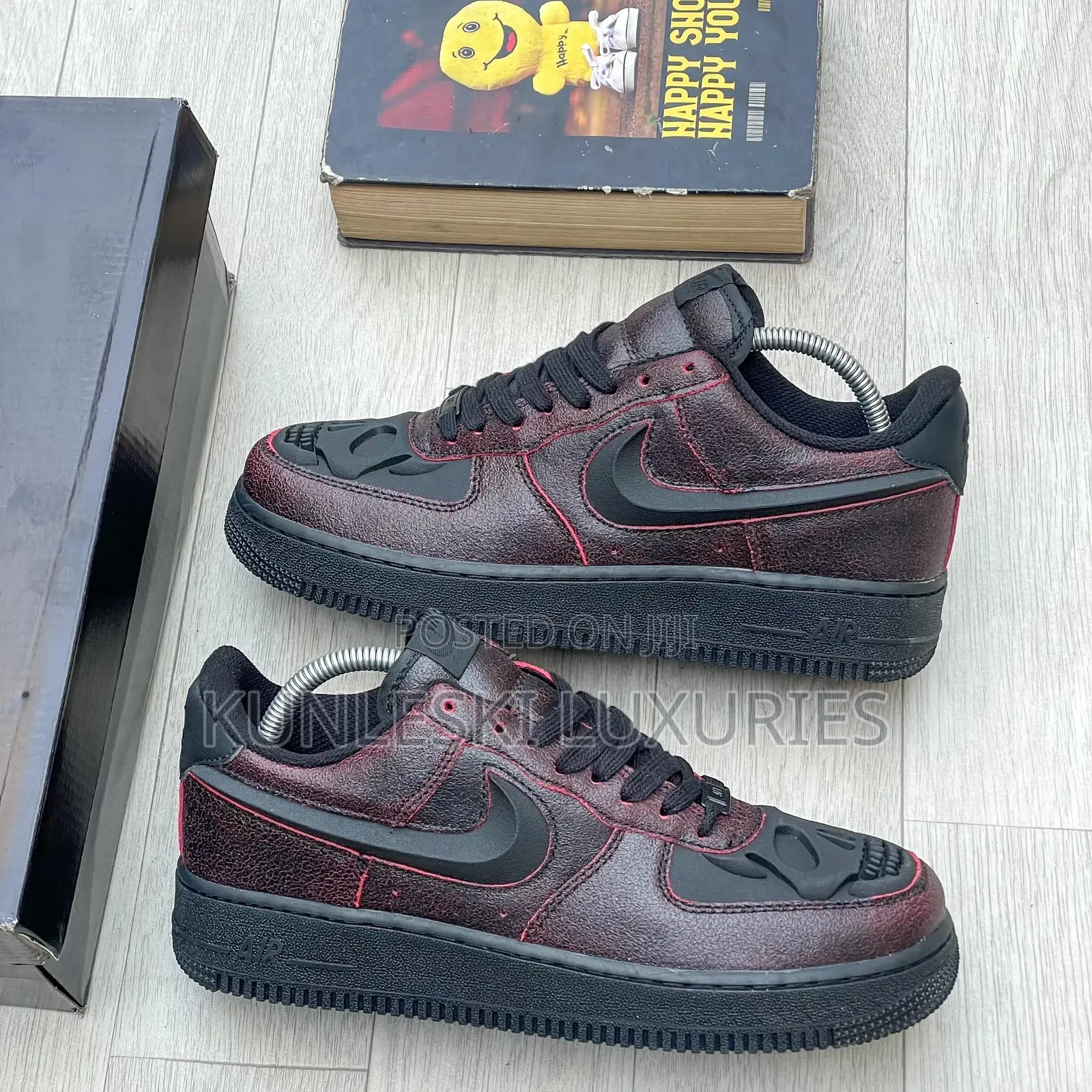 Original Nike Air Force 1 Low Halloween Skull Sneakers