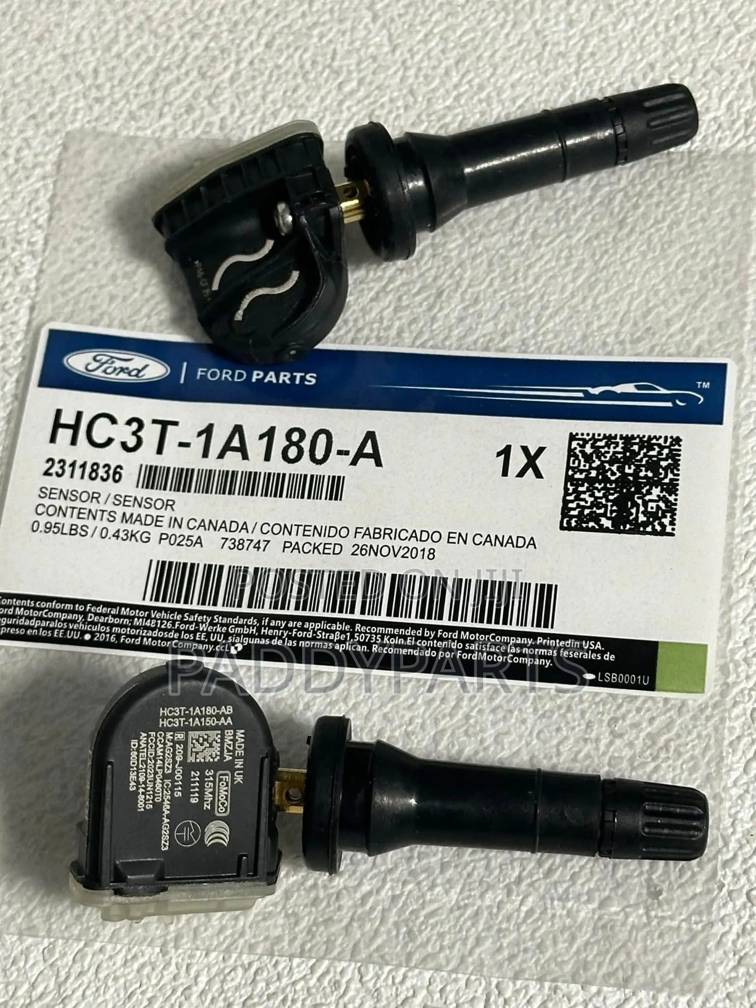 Ford Explorer Tire Pressure Monitoring Sensor 2016-2022