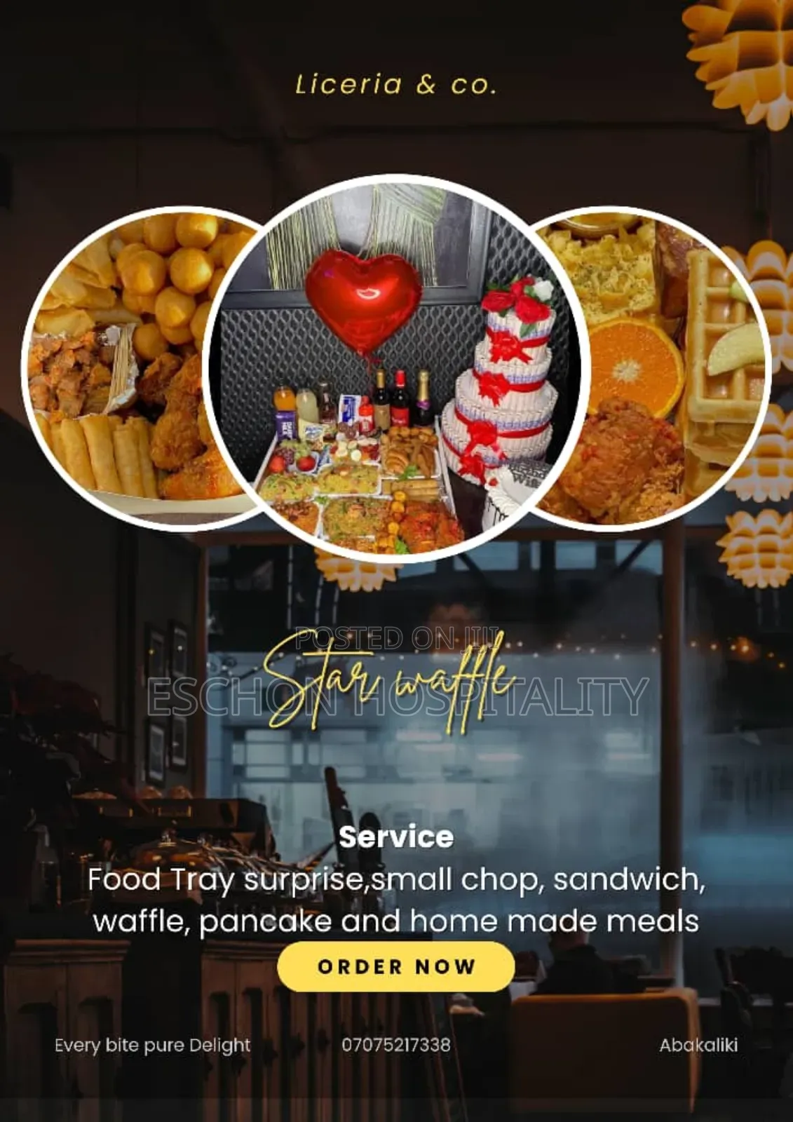 Customized Food Trays; Small Chops Boxes;Waffles Pancakes