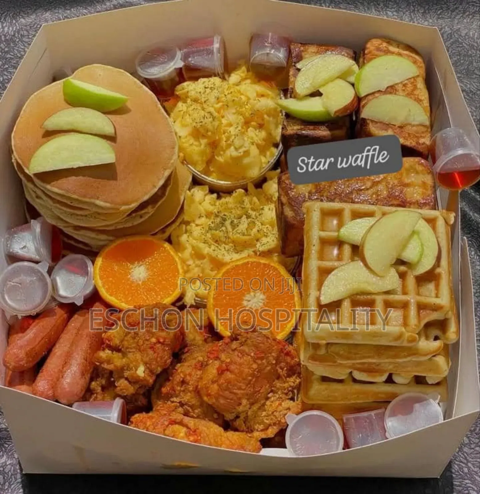 Customized Food Trays; Small Chops Boxes;Waffles Pancakes