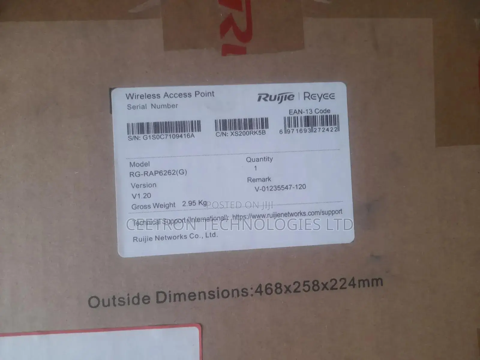 Ruijie: Rg-Rap6262g Omnidirectional Wifi 6 Ap