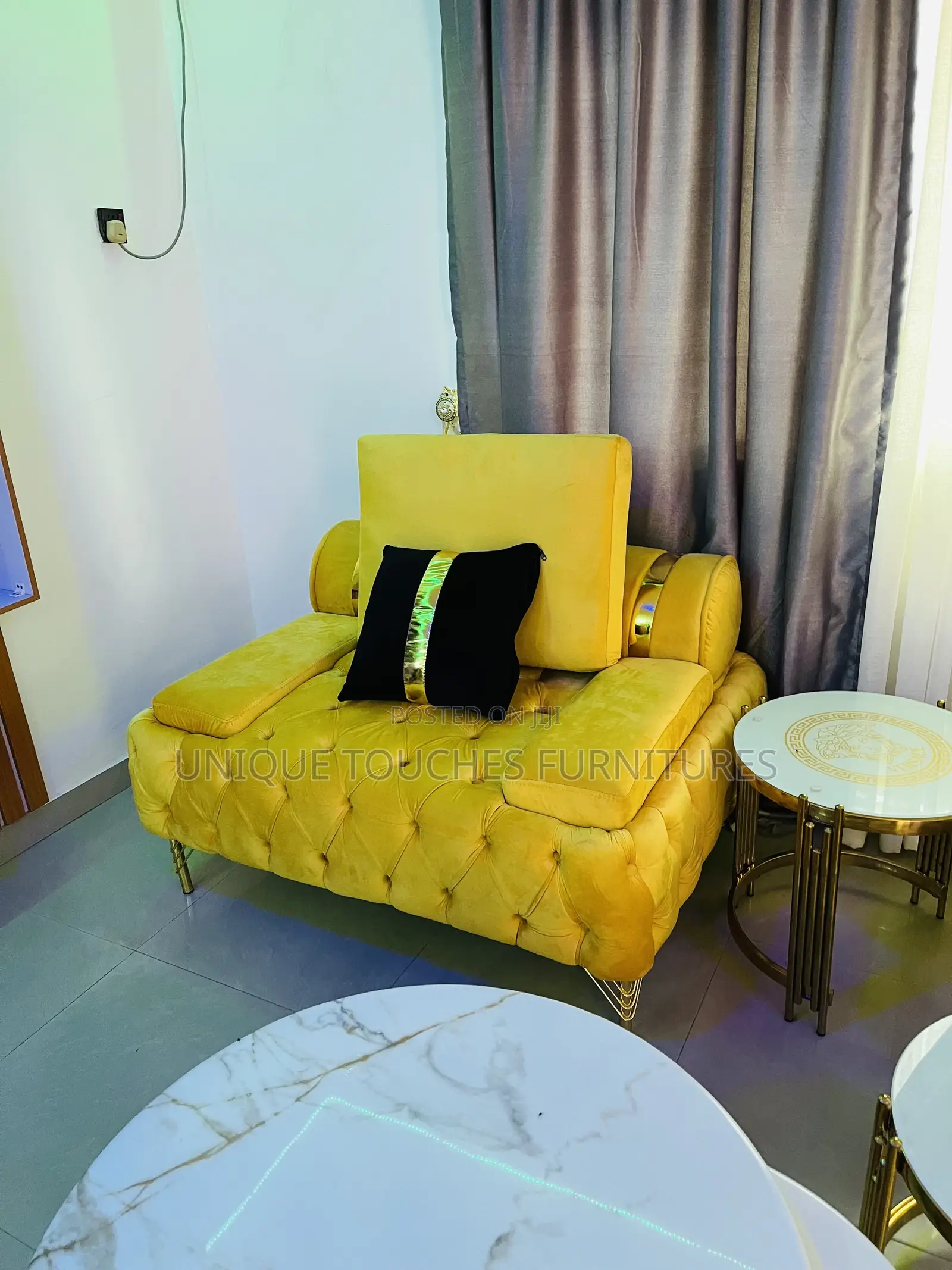 Unique Touches Golden Circulus Luxury 7 Seater Sofa