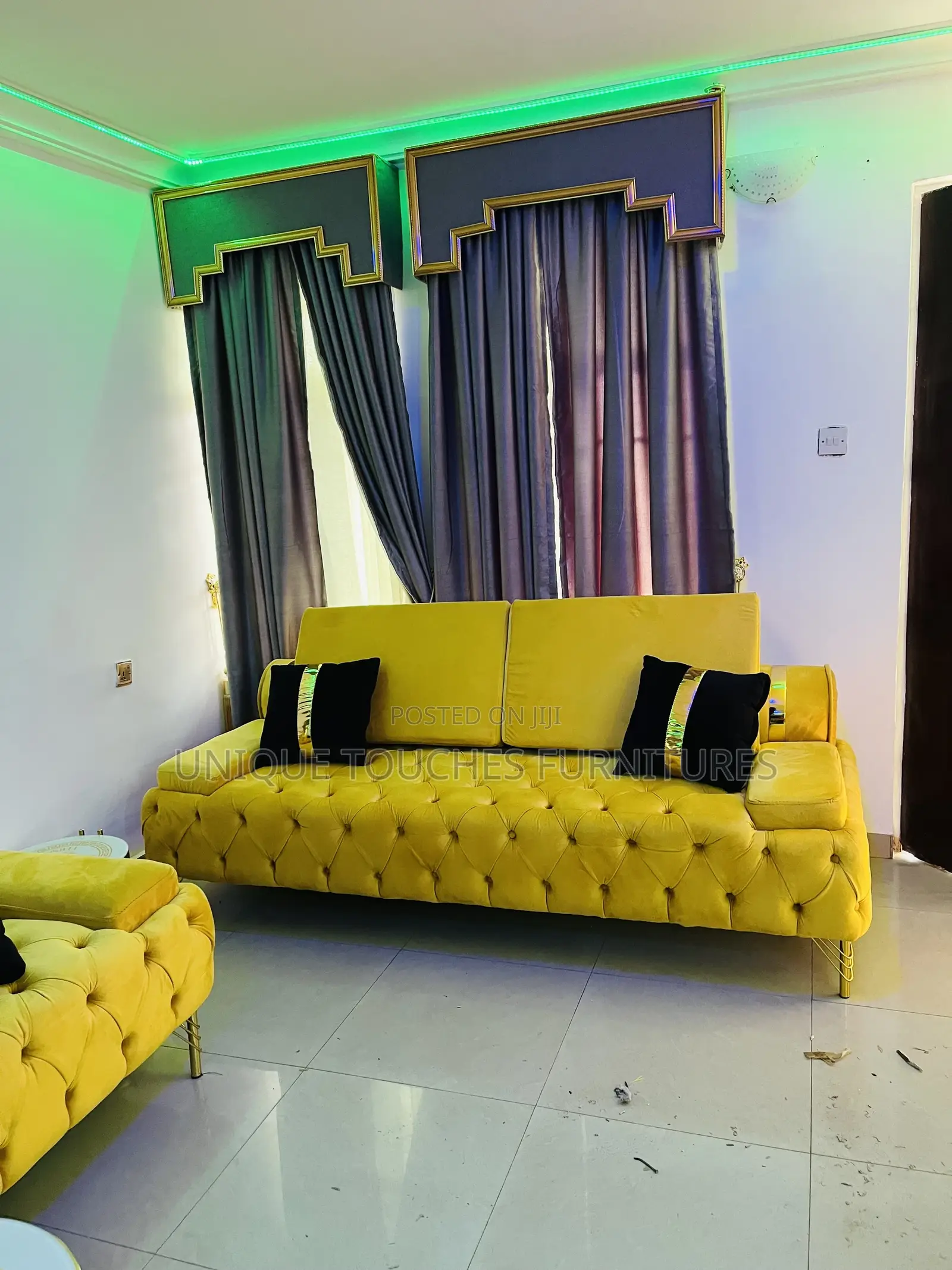 Unique Touches Golden Circulus Luxury 7 Seater Sofa