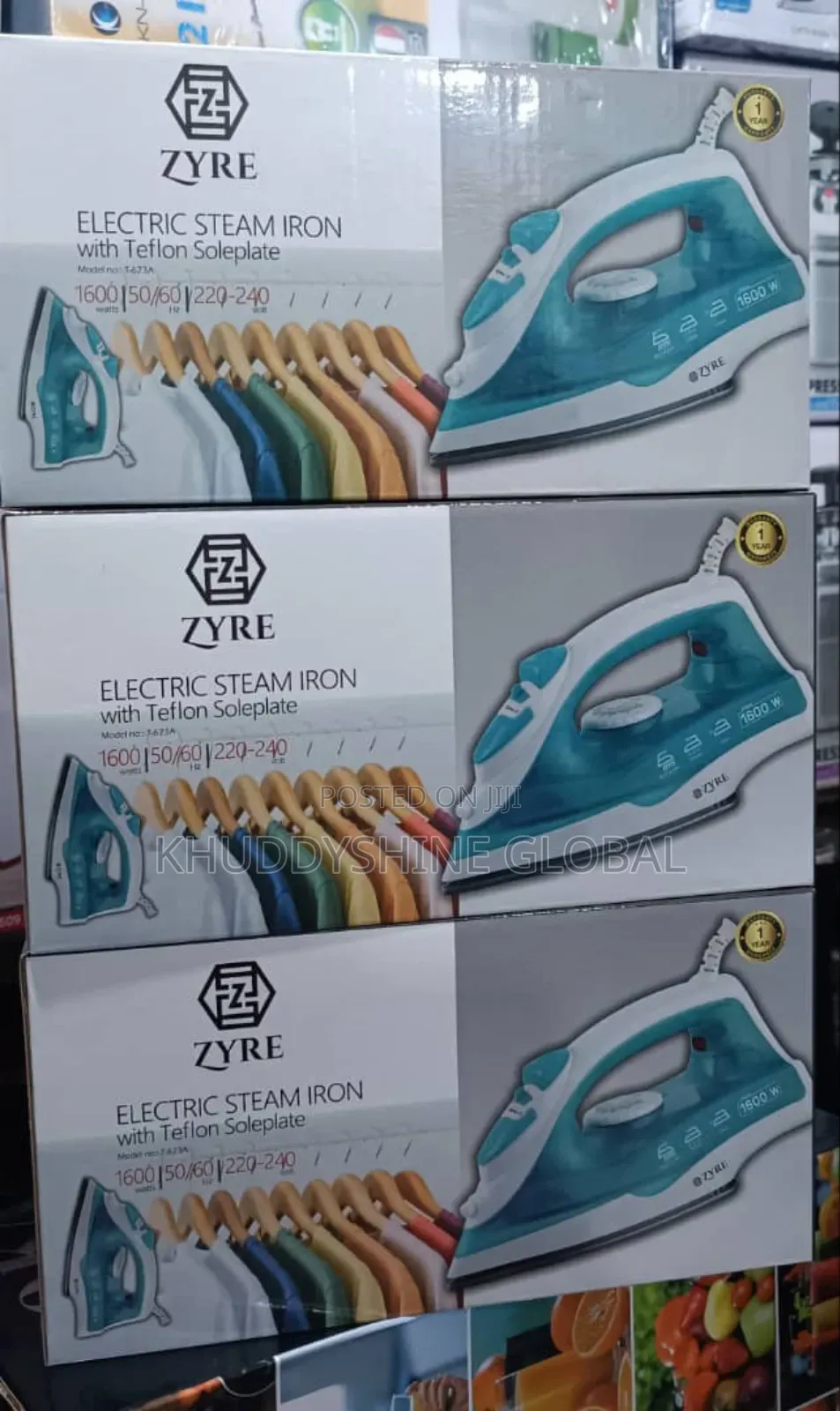 Zyre Electric Steam Iron With Teflon Soleplate