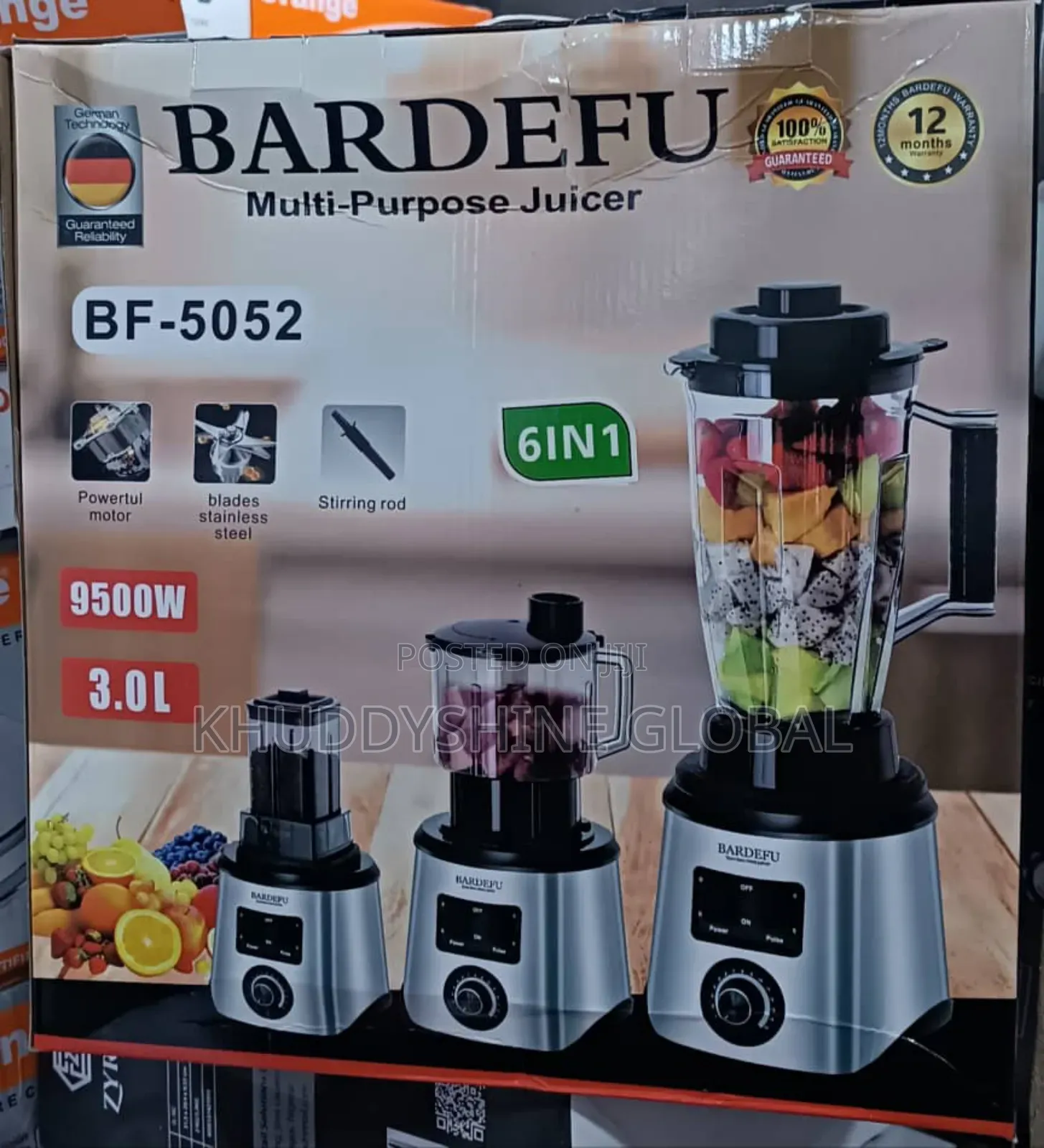 Bardefu 3.0l Multipurpose 6in1 Juicer 900w