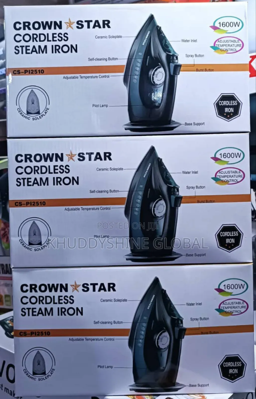 Crown Star Cordless Steam Iron 1600W