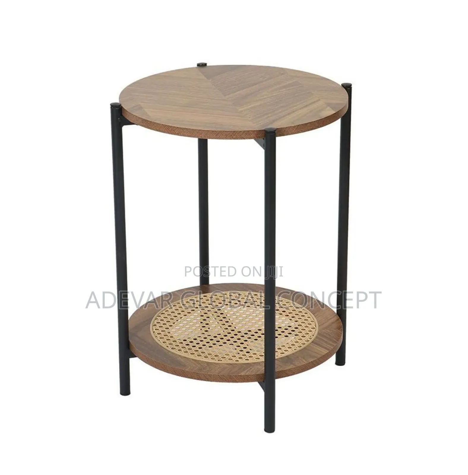 50cm Nordic Side Vintage Stool/Table - Brown