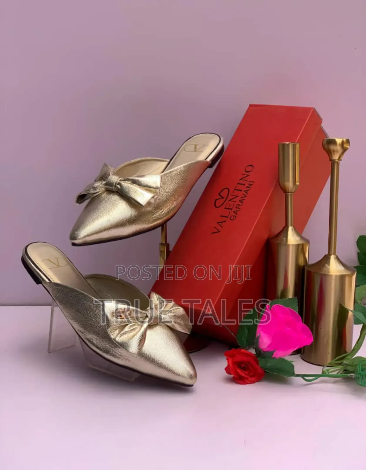 Valentino Luxury Flat Half Shoes Slippers With Branded Box
